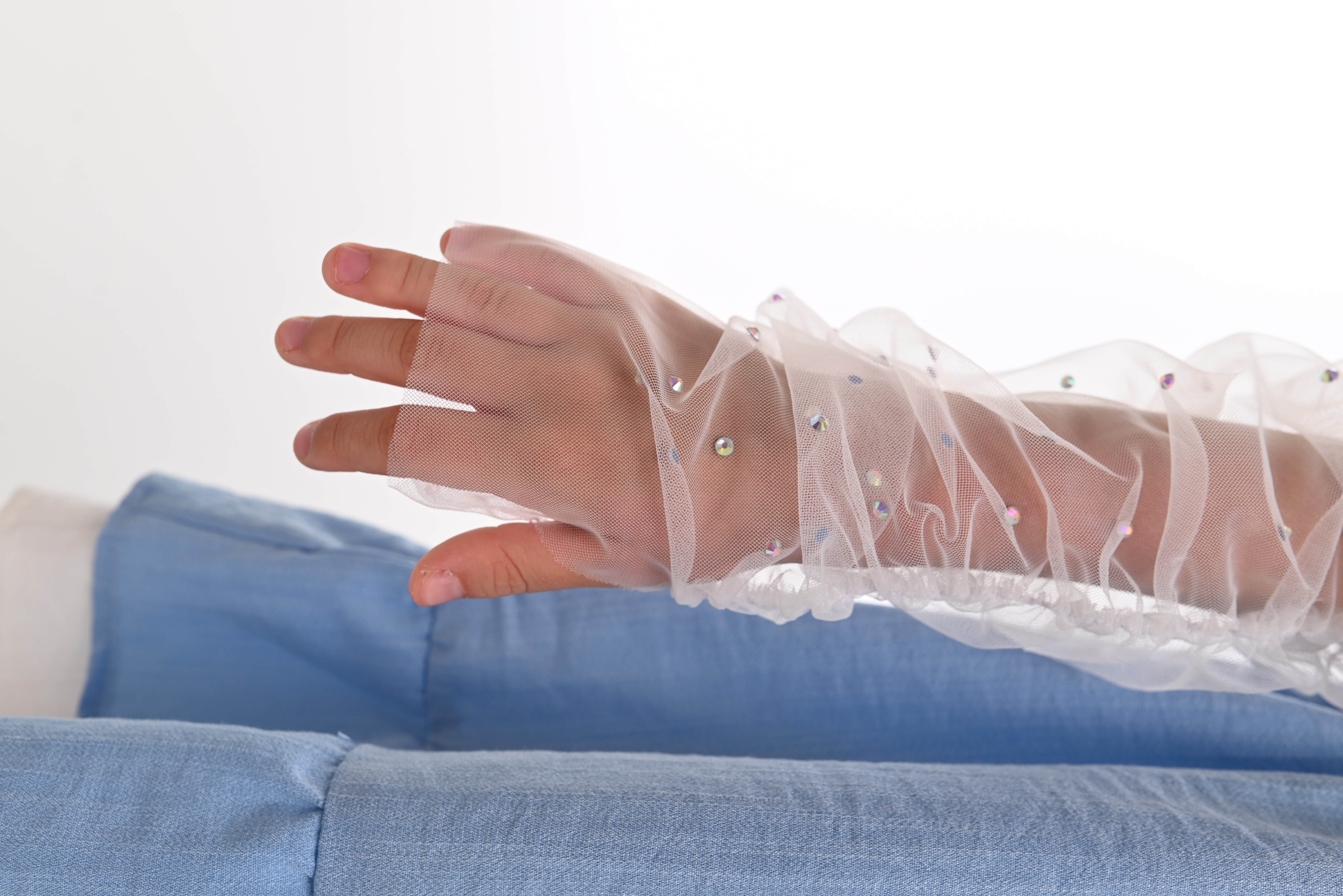 Митенки VasileKiss БелыеСтразыД - фото 4