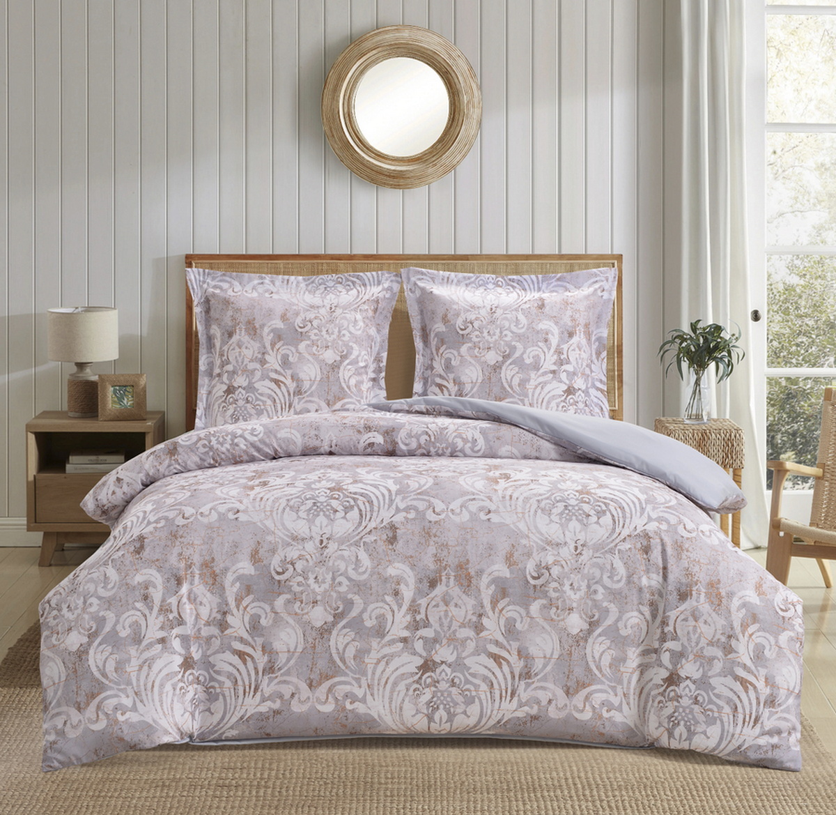 Комплект постельного белья MCotton евро микро-сатин 6245-1+6245а-1 Бако - фото 1