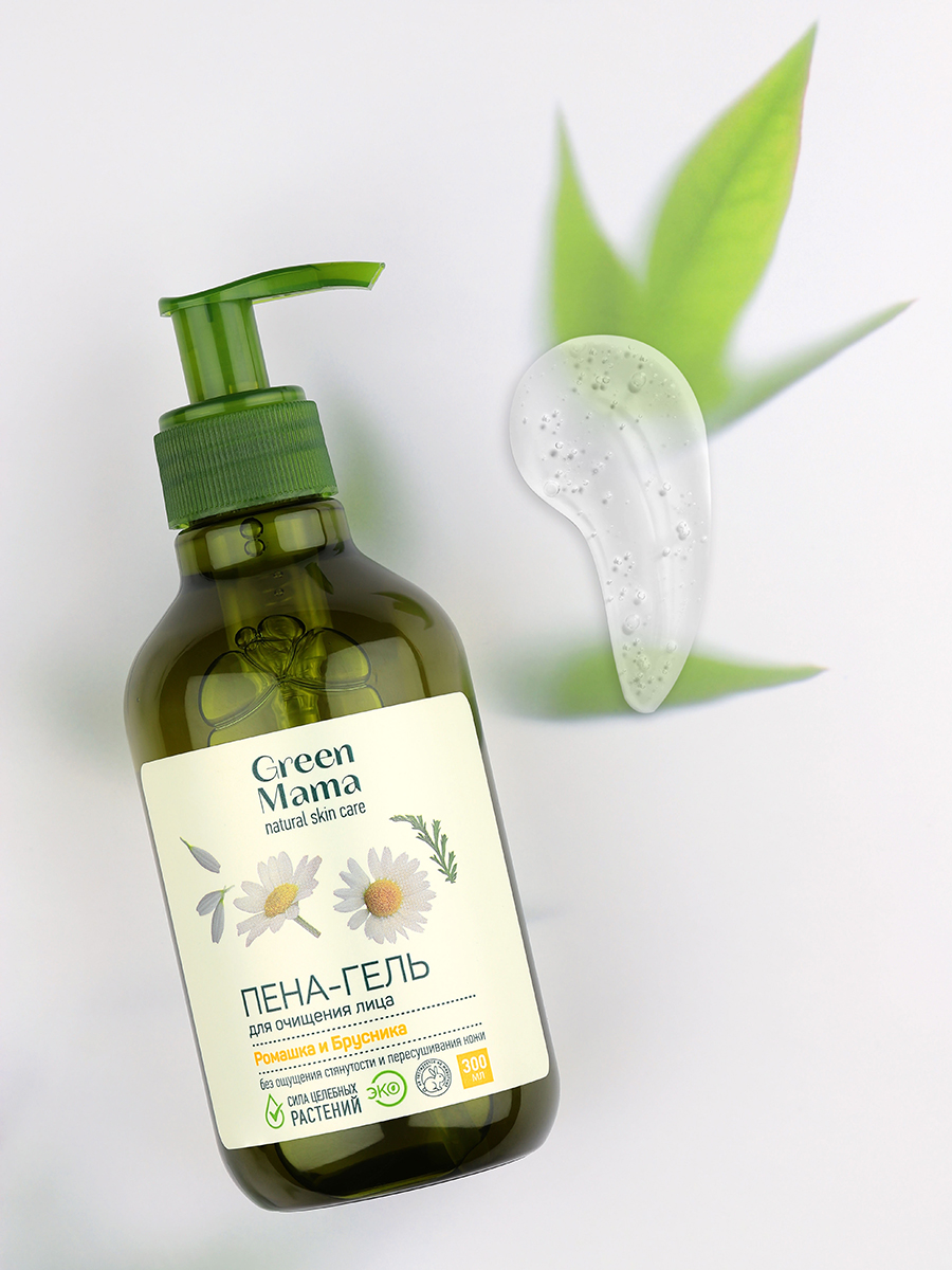 Гель-пена Green Mama для умывания с ромашкой 300 мл 1 шт. - фото 9