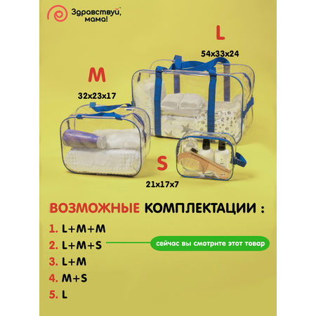 Сумка в роддом Здравствуй мама! Premium Quality 3 шт.