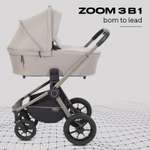 Коляска 3в1 MOWbaby Zoom new 3в1, milky бежевый