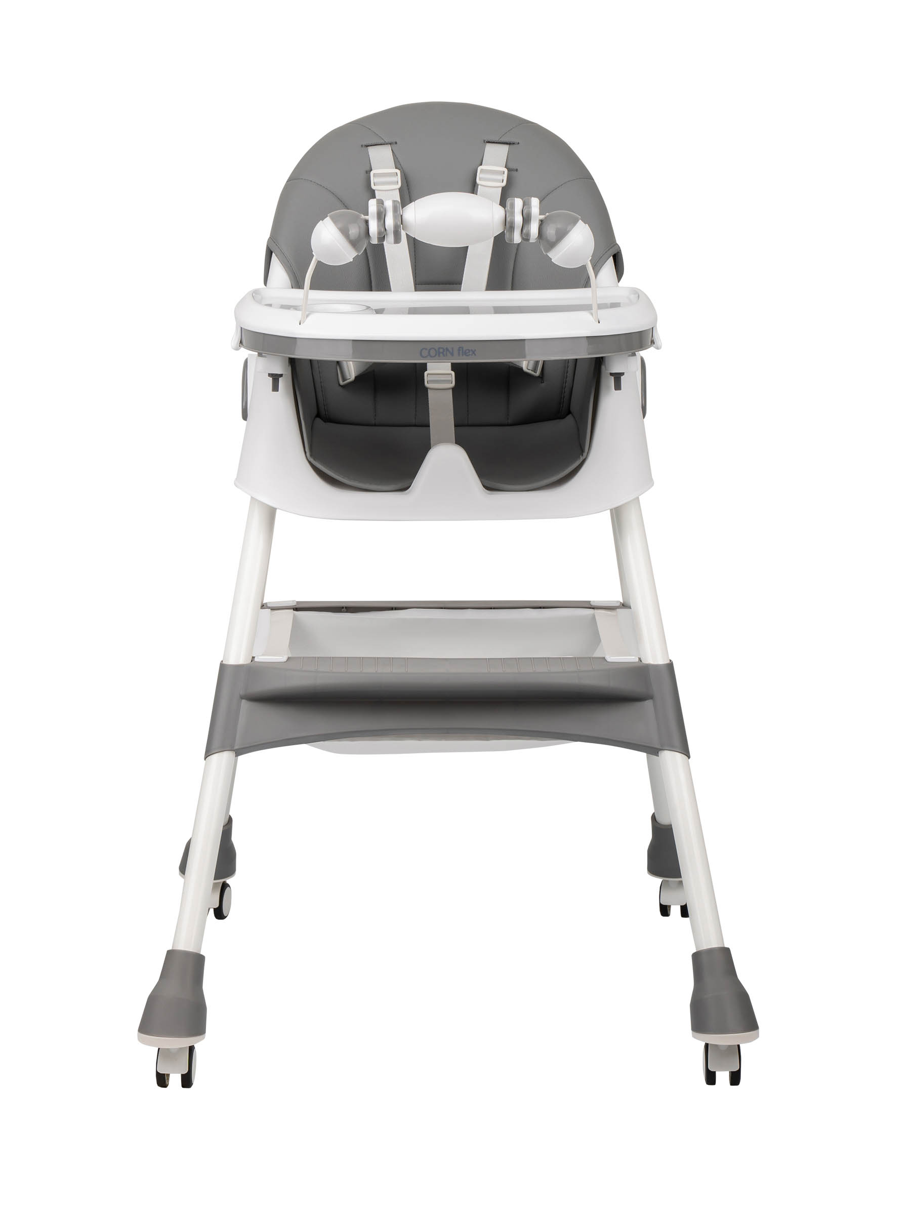 Стульчик для кормления Indigo Corn Flex темно-серый - фото 3
