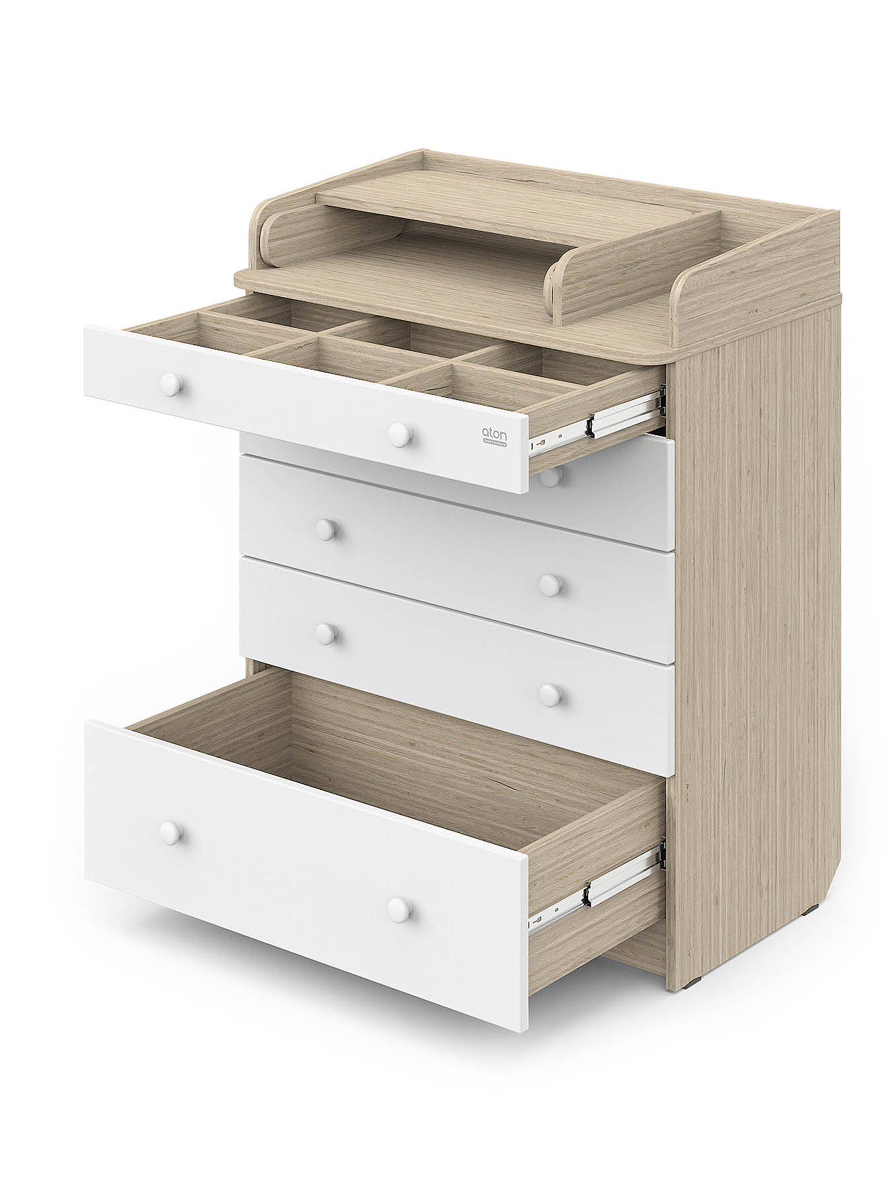 Комод пеленальный Aton Maks дуб тонсберг-белый софт - фото 2