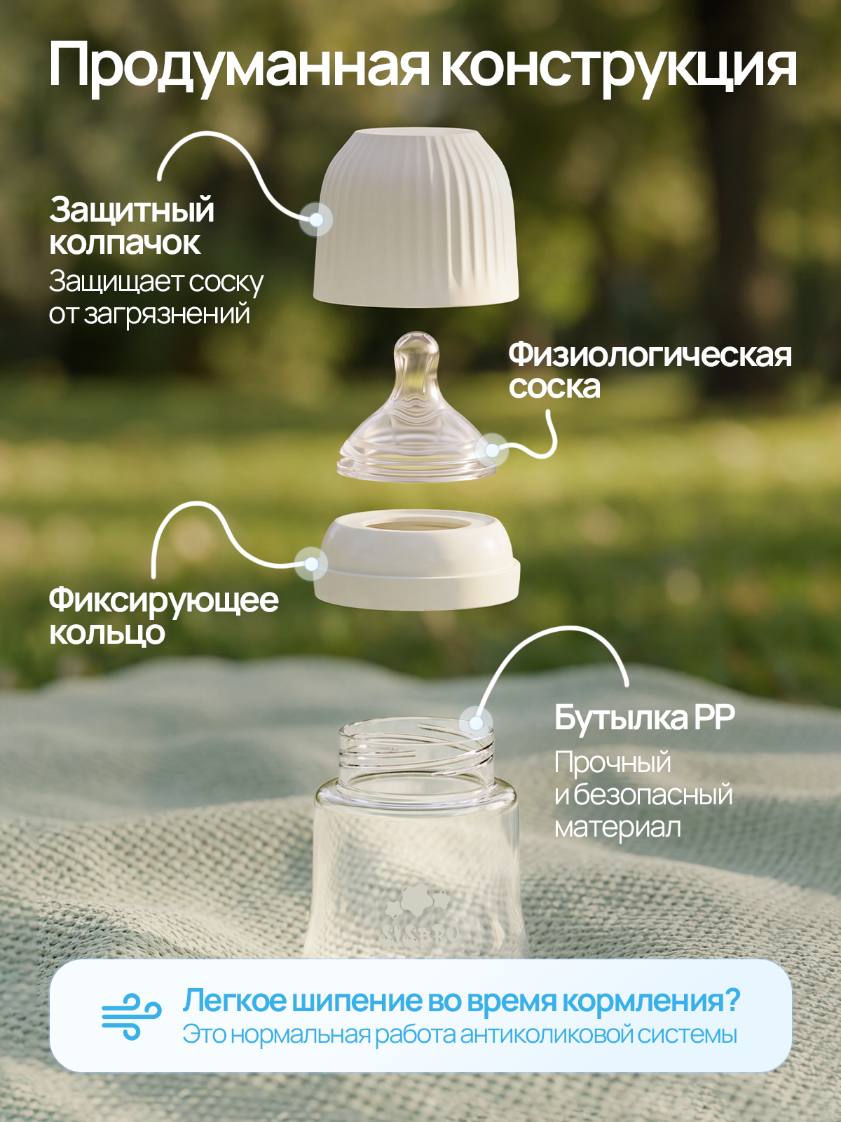 Бутылочка SISBRO 180 мл - фото 4