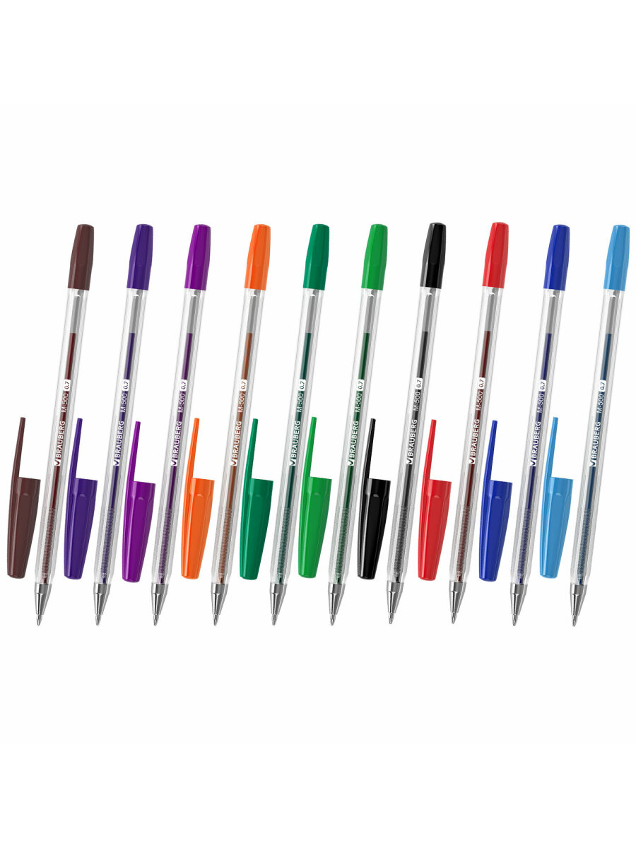 Ручка шариковая Brauberg 10 шт. - фото 7