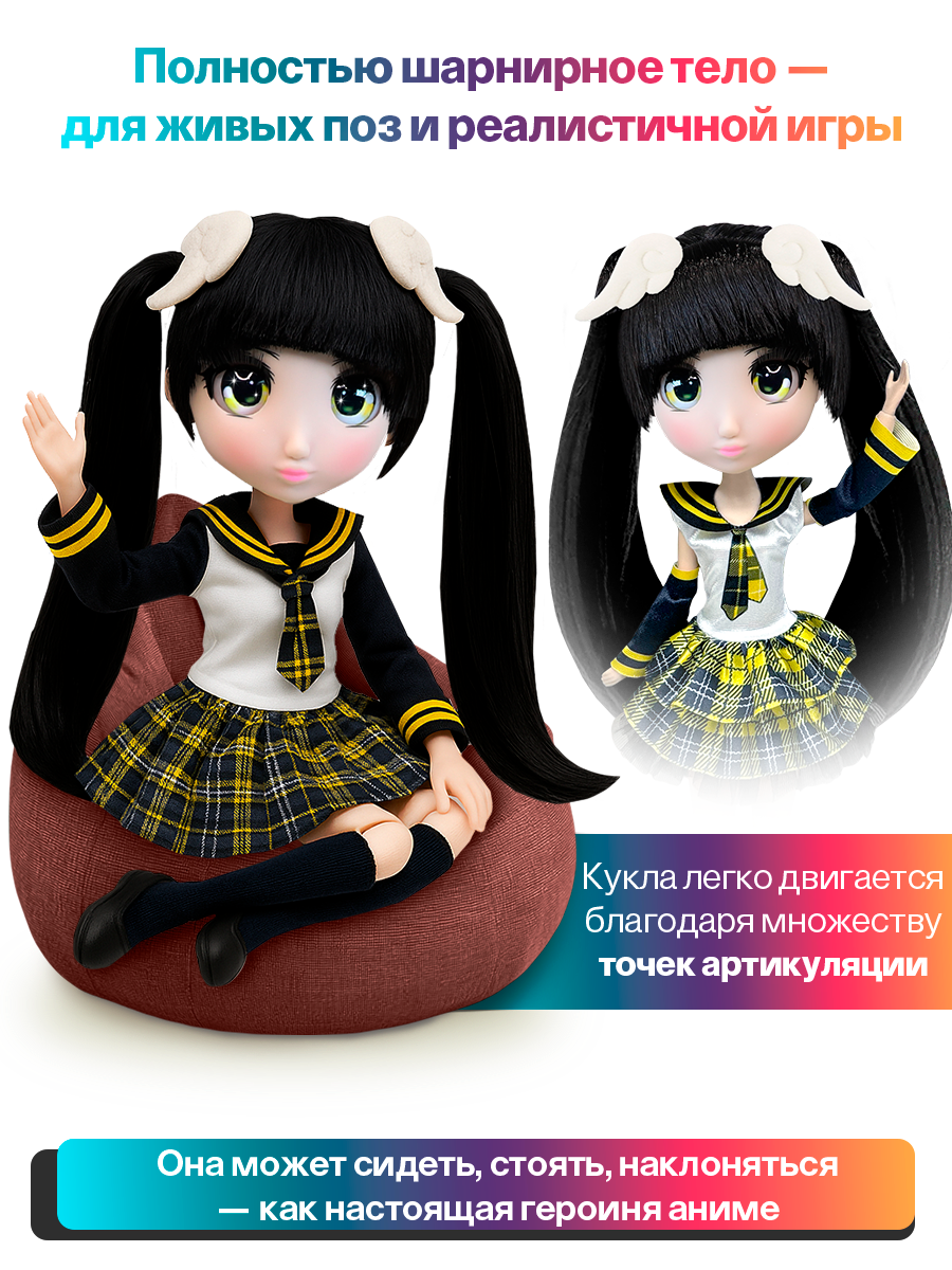 Кукла модельная Shibajuku Girls Kiki шарнирная высота 33 см HUN3032 - фото 2