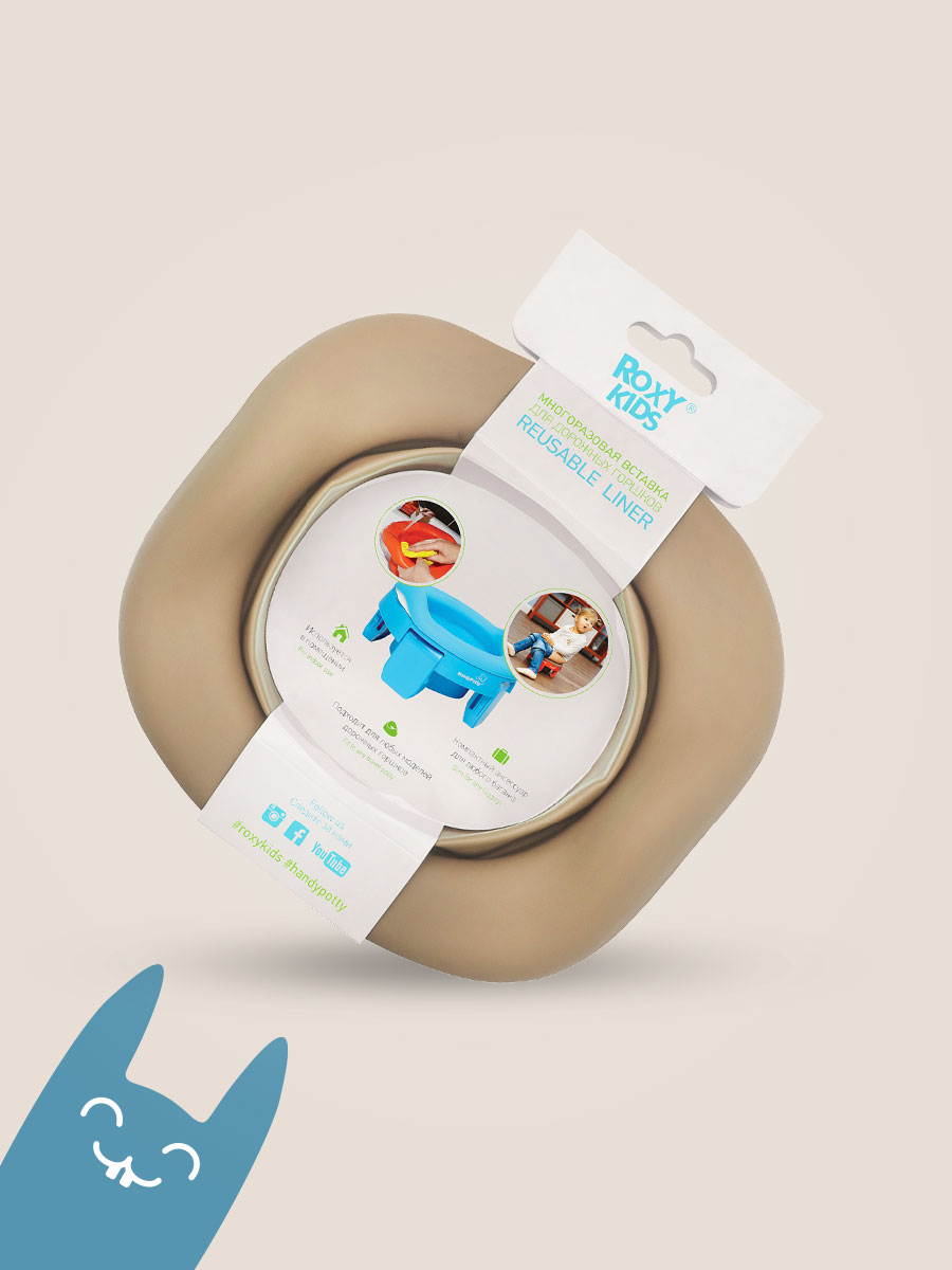 Вкладка многоразовая ROXY-KIDS универсальная для дорожных горшков цвет бежевый - фото 10