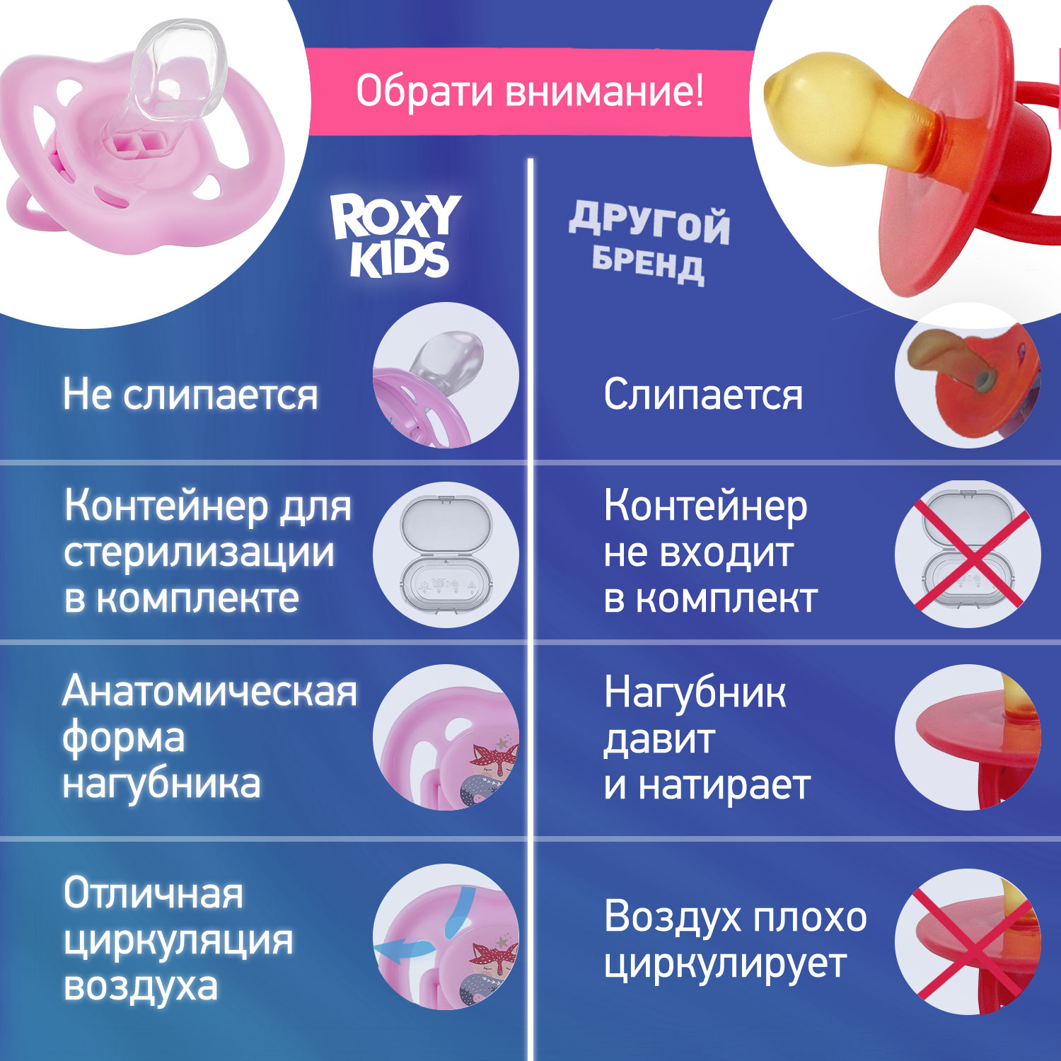 Пустышка ROXY-KIDS силикон от 0 мес. 2 шт. - фото 10
