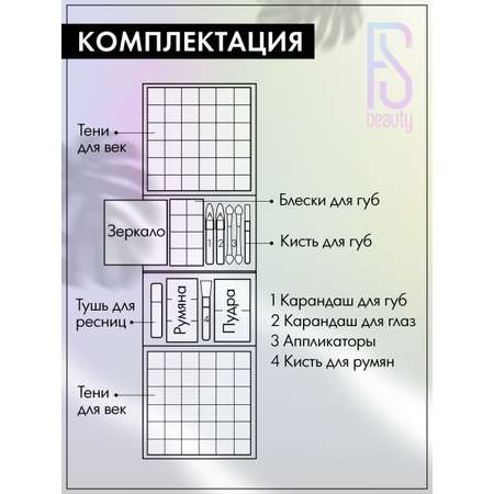 Подарочный набор FS Beauty с косметикой для макияжа Rose De Lux