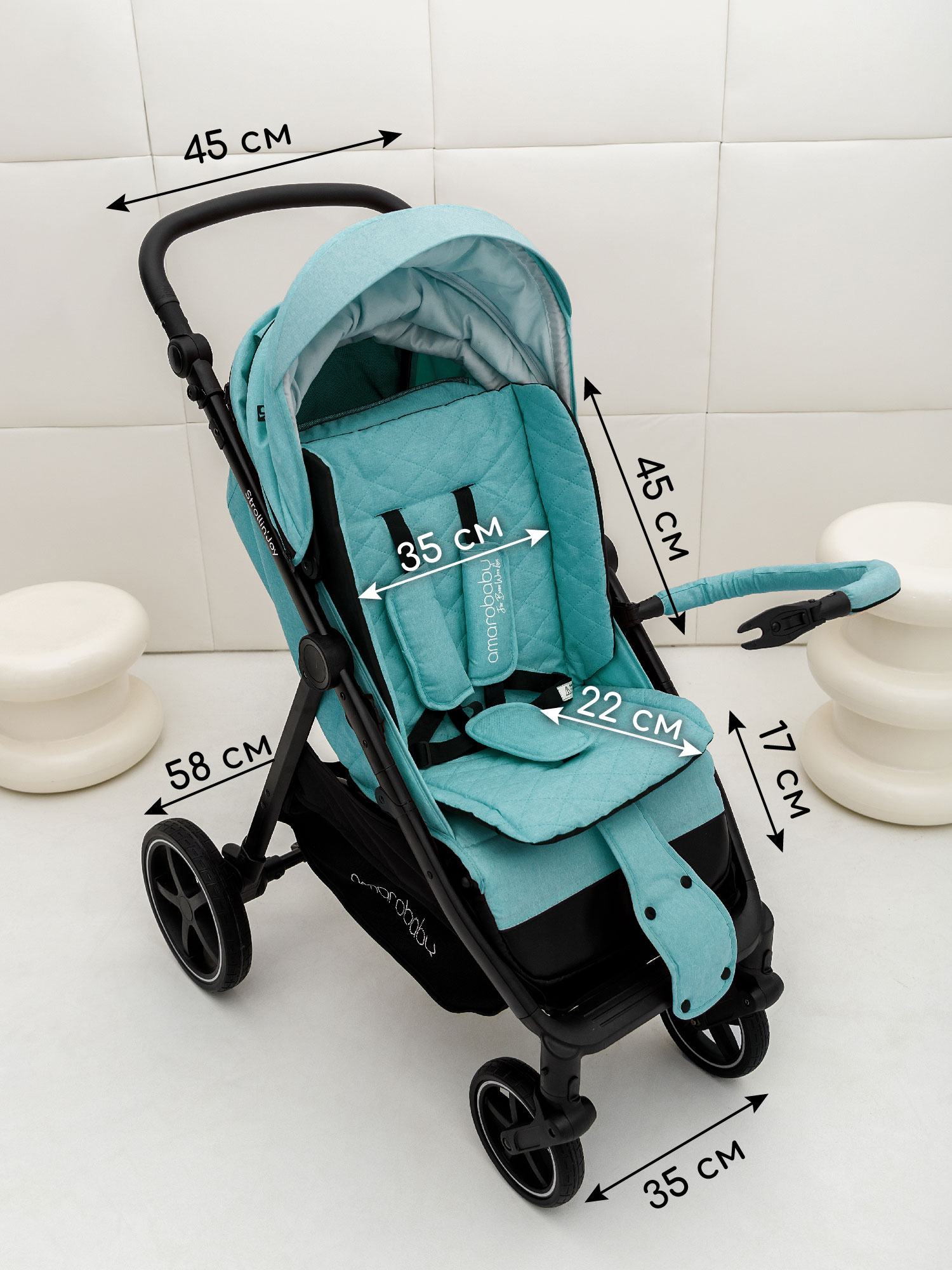 Коляска прогулочная Amarobaby StrollinJoy - фото 18