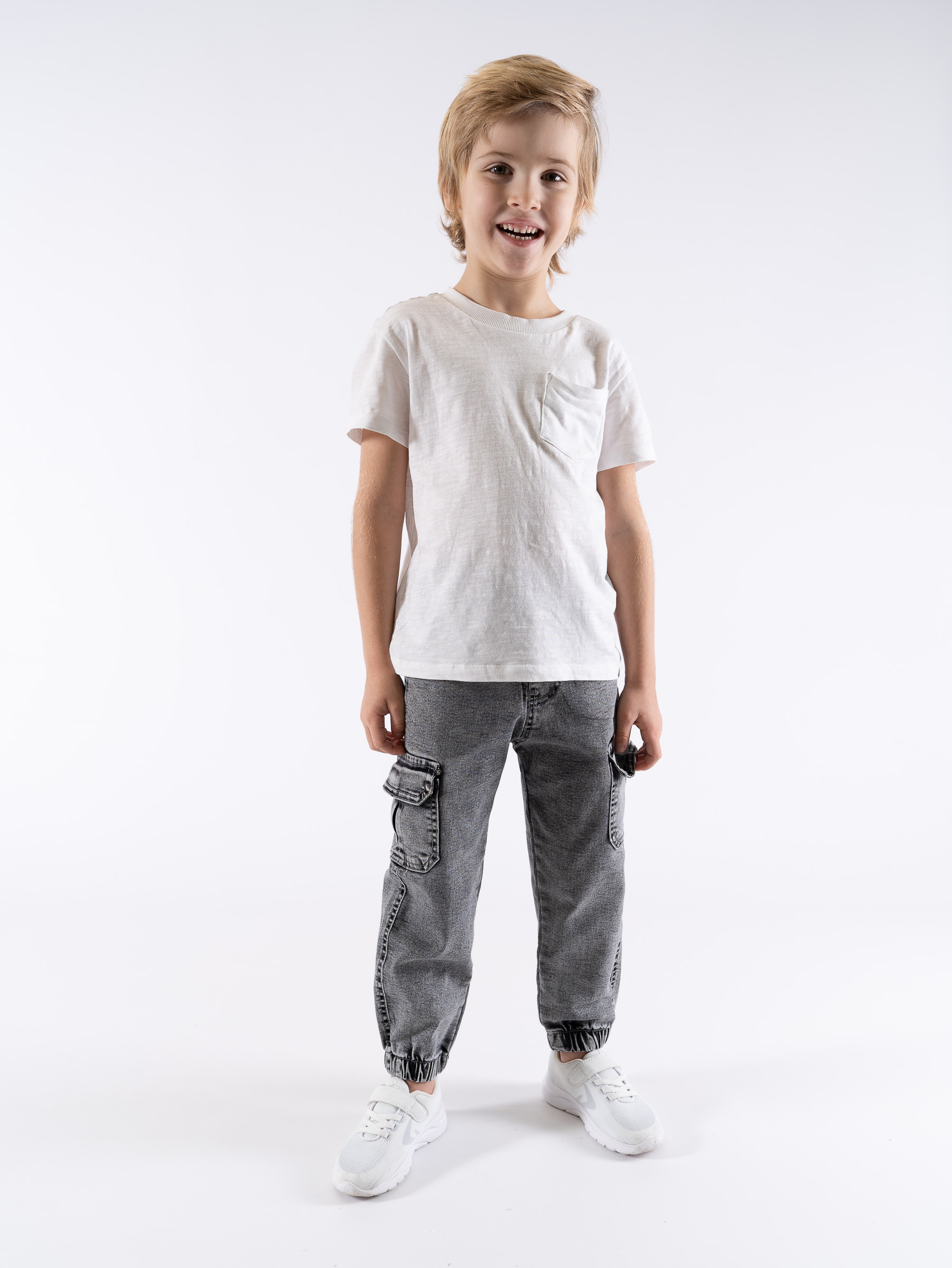 Джинсы TiGaDa джинсы/мальчик/карго/серые/с карманами - фото 5