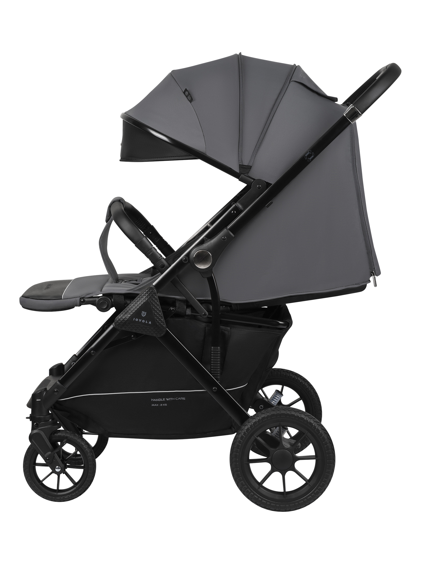 Коляска прогулочная JOVOLA Magma Plus темно-серый - фото 22