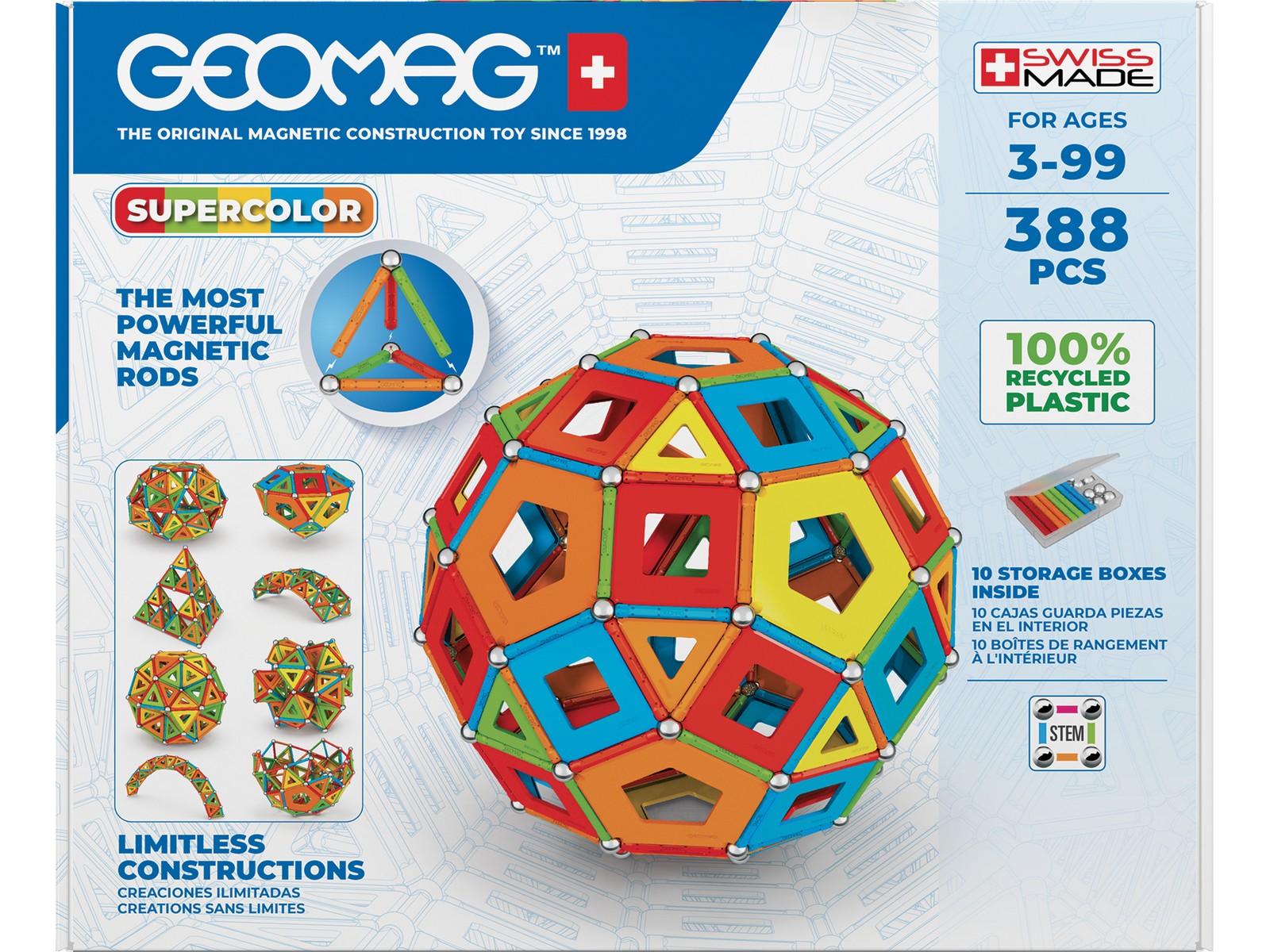 Конструктор Geomag магнитный 338 дет. - фото 1