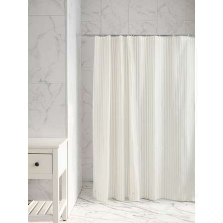 Шторка для ванной и душа DeNASTIA mat stripe 180x200 см ПЕВА белый S000138