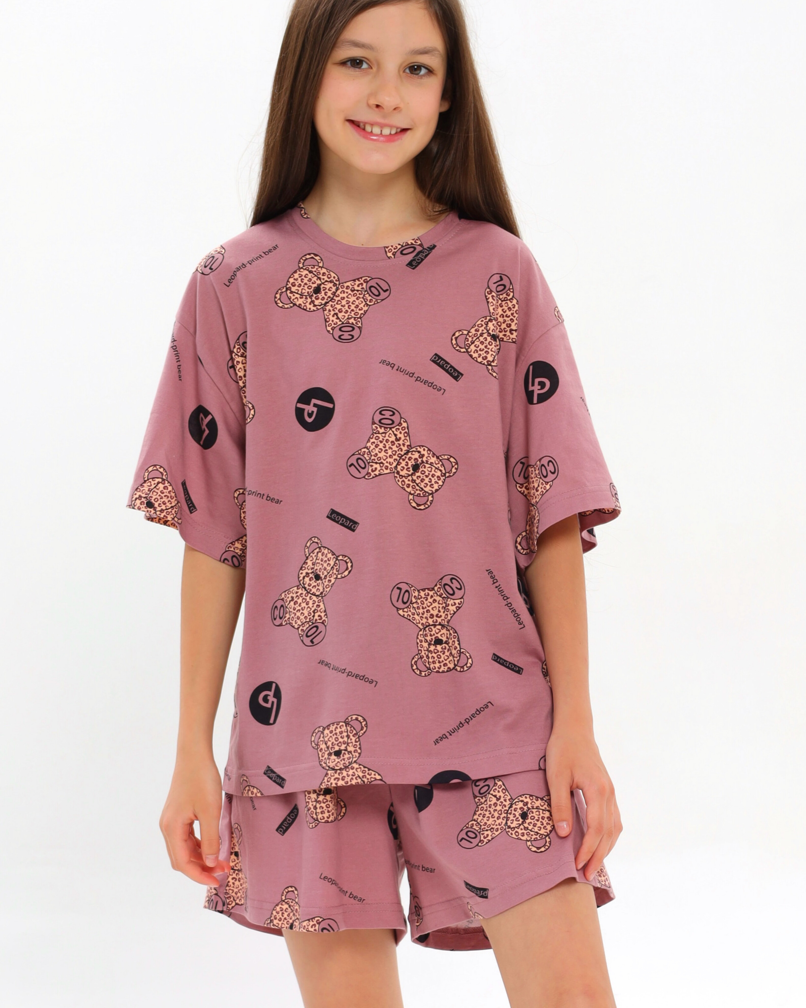 Пижама Latvinas KIDS LK7 мишки розовый - фото 1