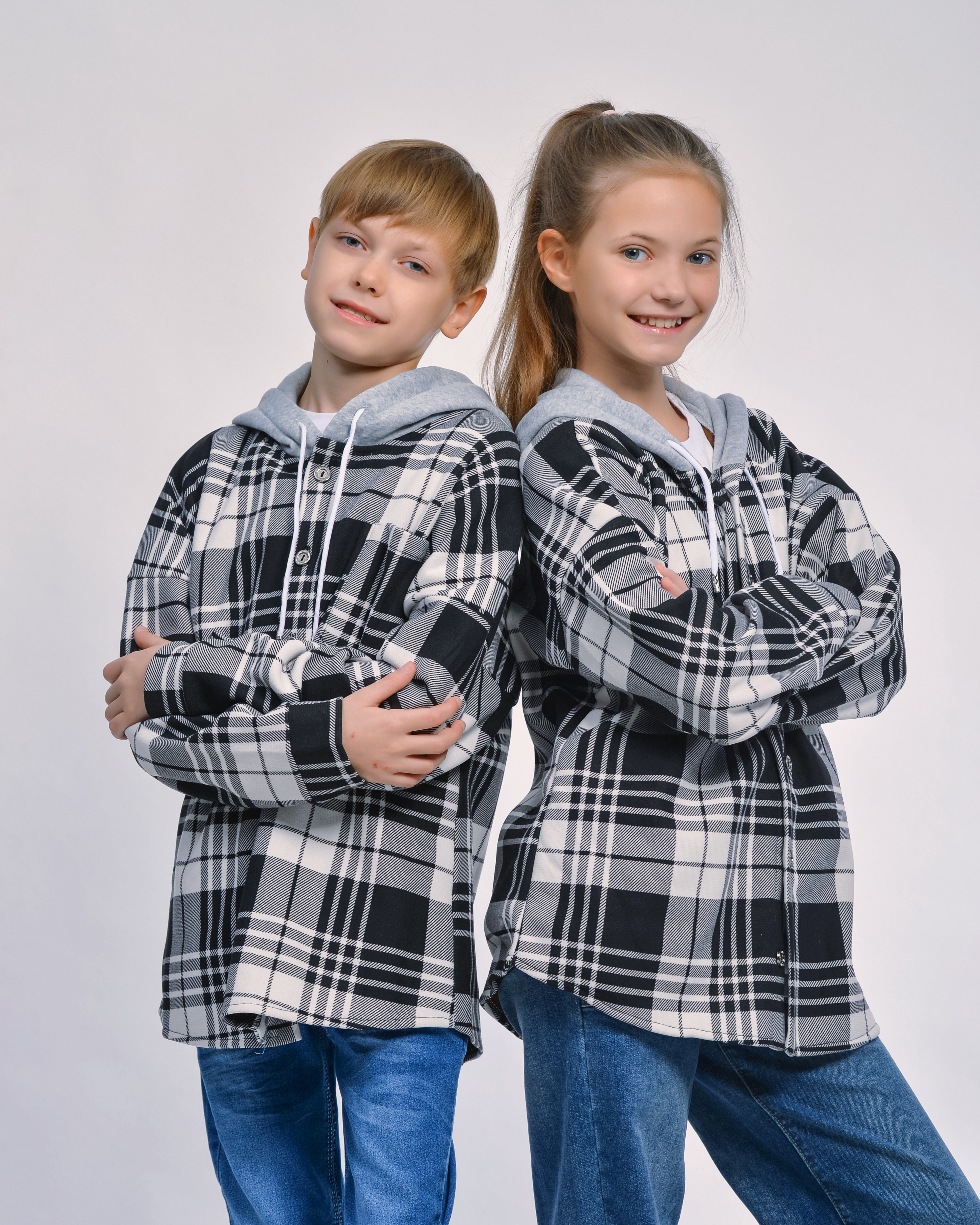 Рубашка Be Friends 06511MAFIS_бело-черная клетка - фото 2