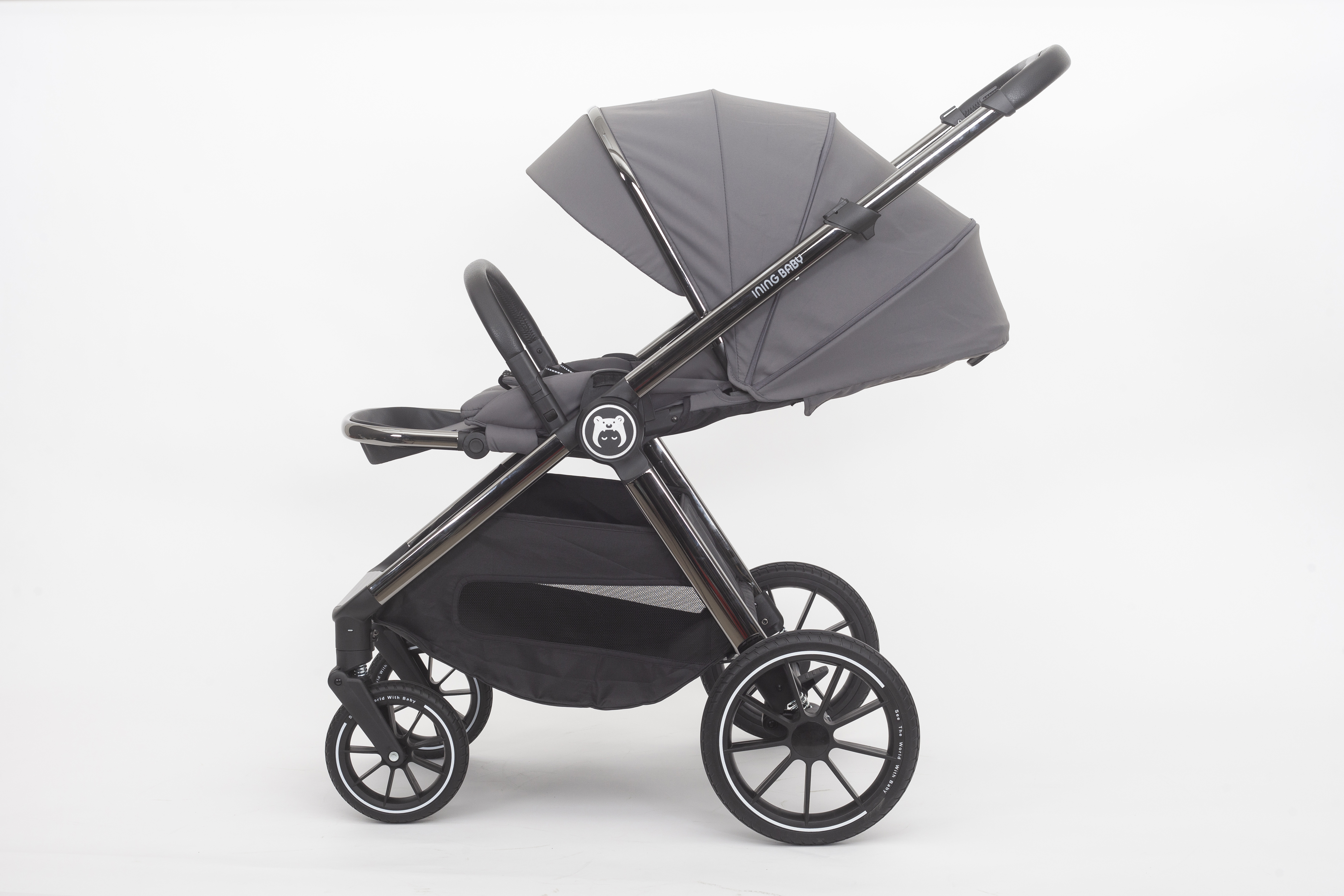 Коляска 2в1 Ining baby pro grey - фото 4