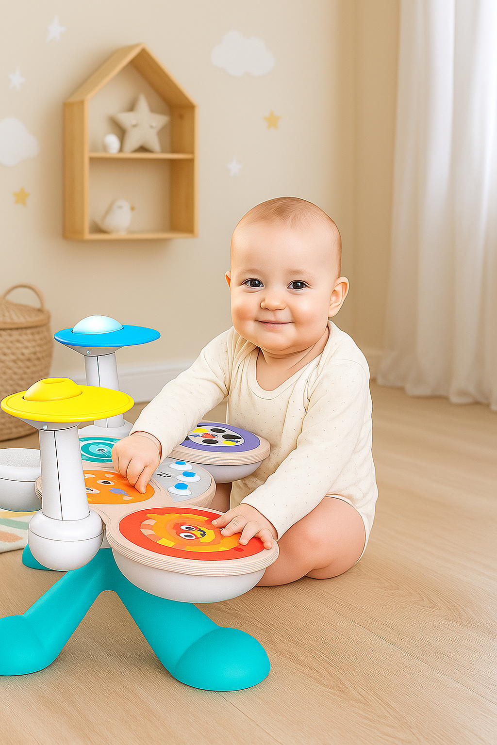 Игрушка музыкальная Hape Сенсорная барабаны - фото 1
