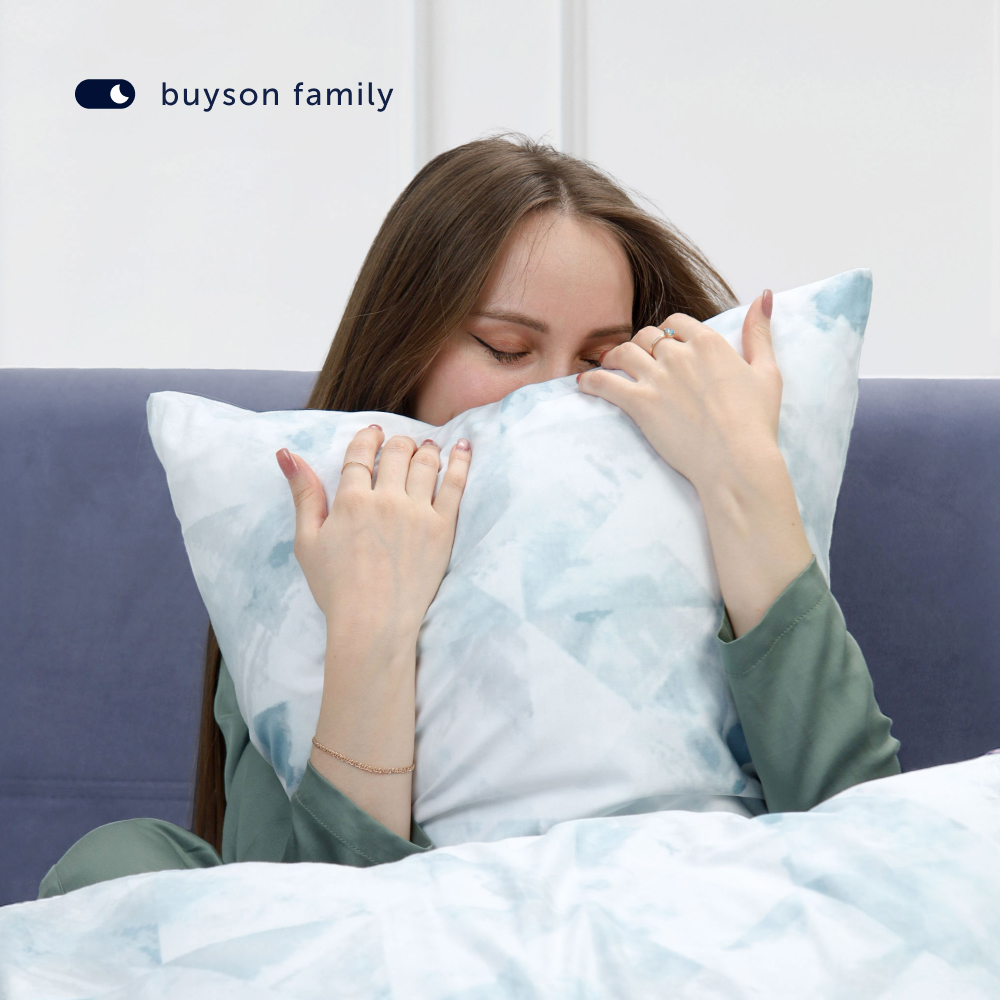 Комплект постельного белья 1,5-спальный buyson BuyMirage хлопковый сатин цвет Wind - фото 10