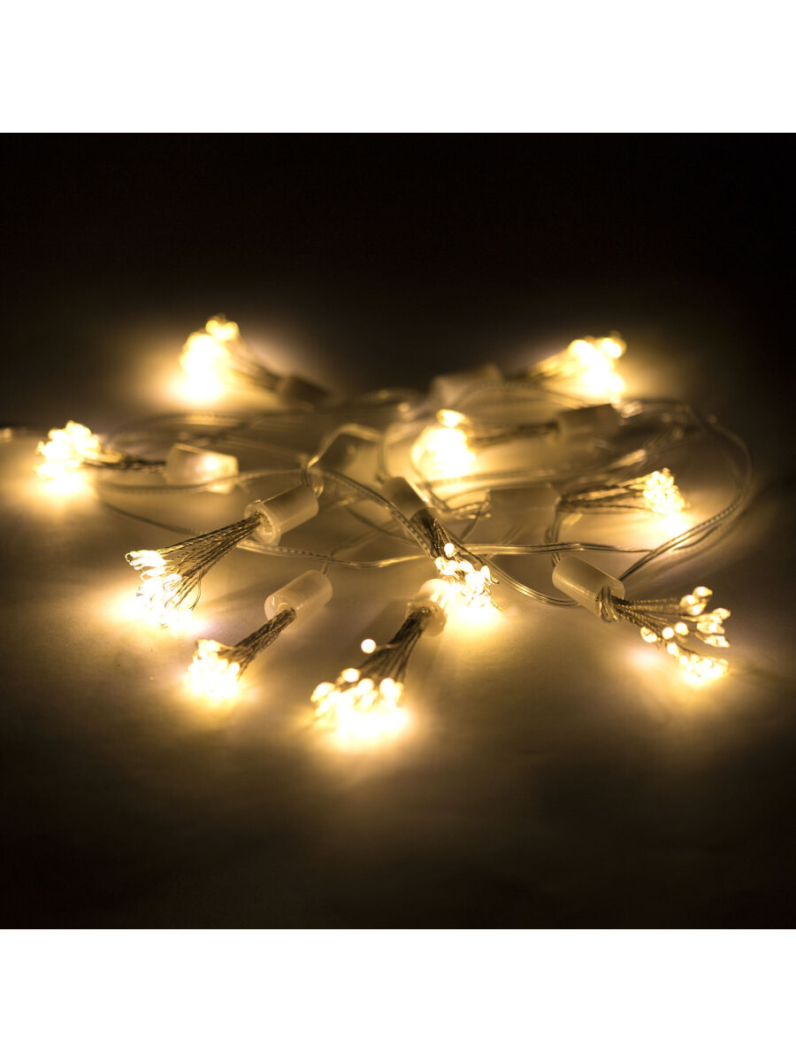 Гирлянда новогодняя Золотая сказка интерьерная для дома и на елку 10 пучков USB светодиодная - фото 10