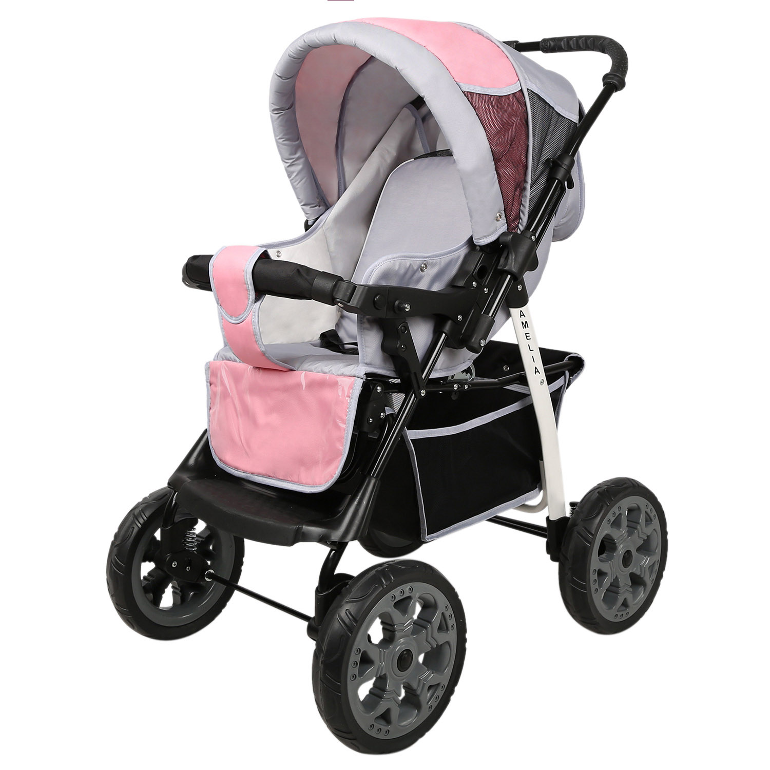 Коляска трансформер alis Amelia розовый - фото 3