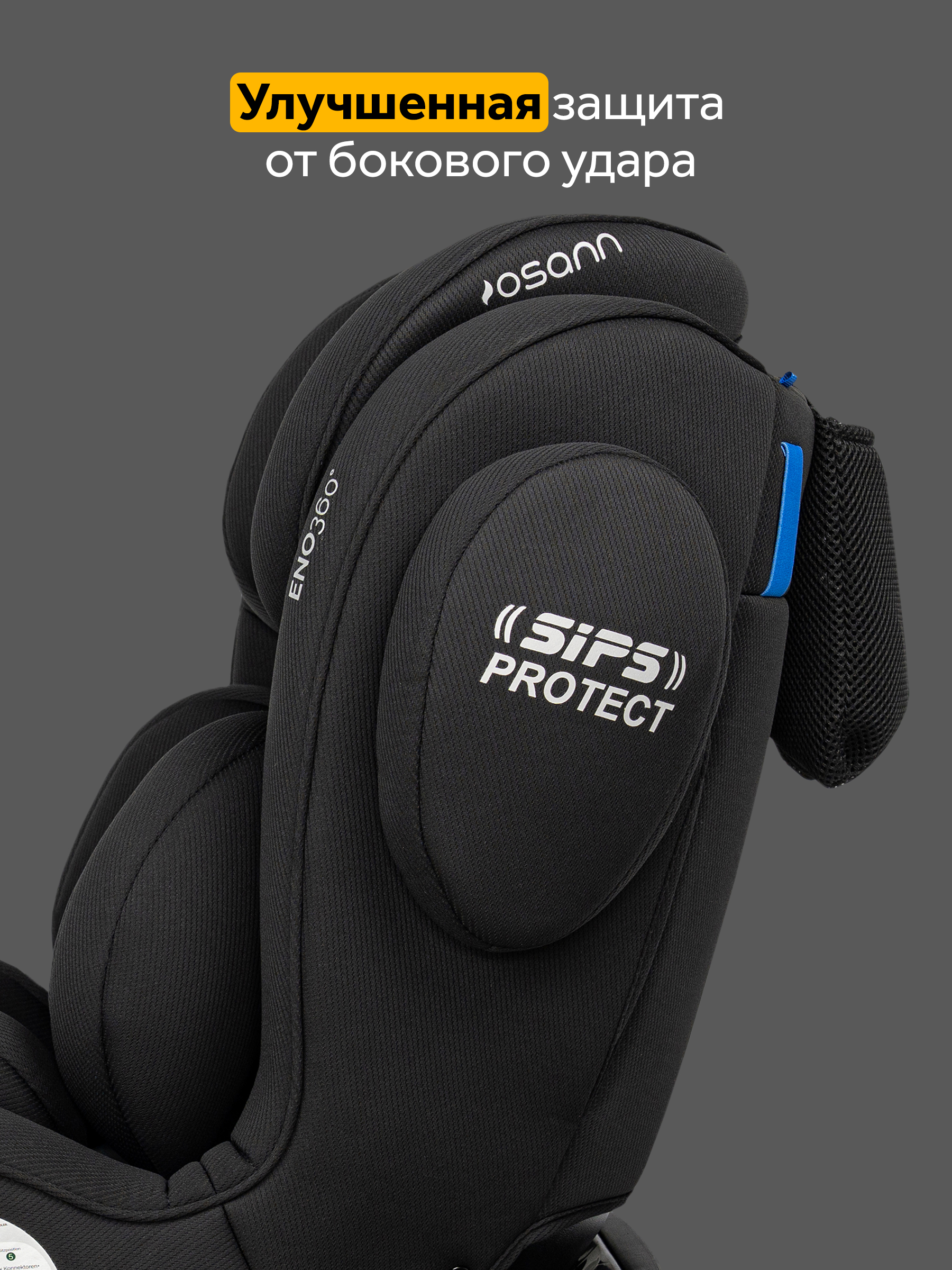 Автокресло Osann Eno 360 Carbon 0-36 кг Isofix 0+/1/2/3 (0-36 кг) черный - фото 8