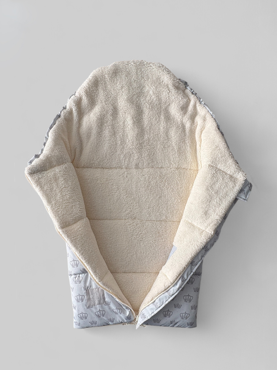 Конверт в коляску Bunnyphant серебряный - фото 4