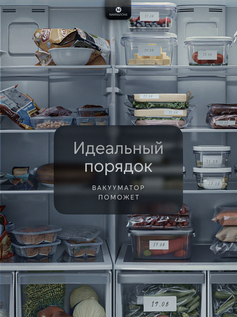 Вакууматор для продуктов 0 eight VS8001G + 1 рулон с пакетами + пакеты - фото 3