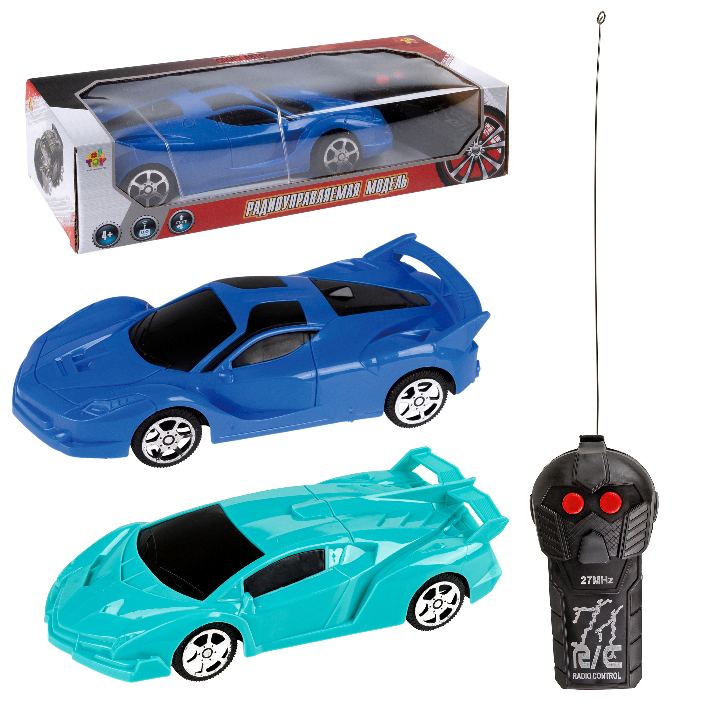 Автомобиль РУ 1TOY на пульте управления спорткар 1:24 - фото 6