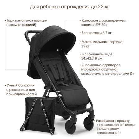 Коляска прогулочная Elodie Mondo Black