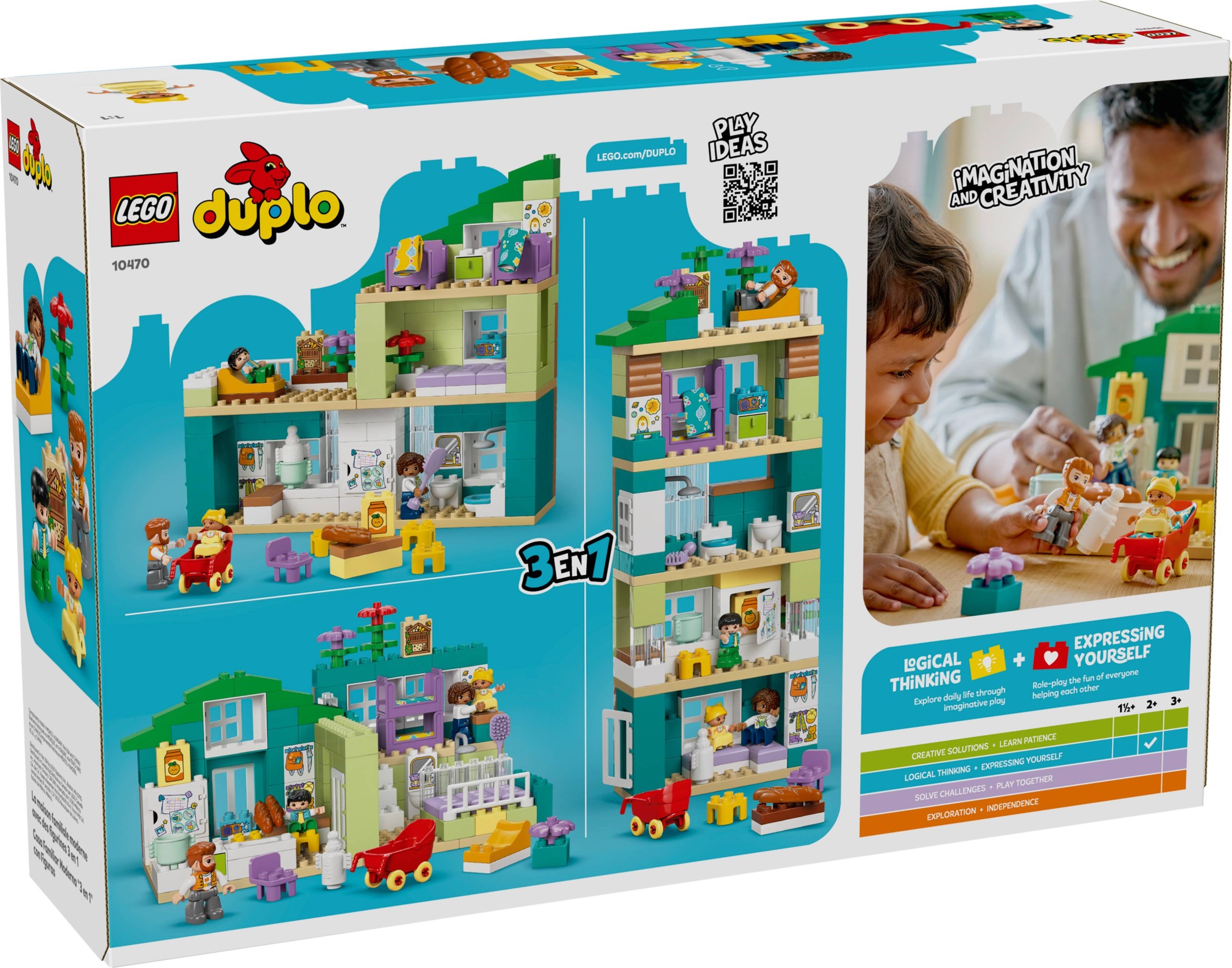 Изображение товара Конструктор LEGO DUPLO Современный семейный дом 3-в-1 с фигурками Изображение товара Конструктор LEGO DUPLO Современный семейный дом 3-в-1 с фигурками
