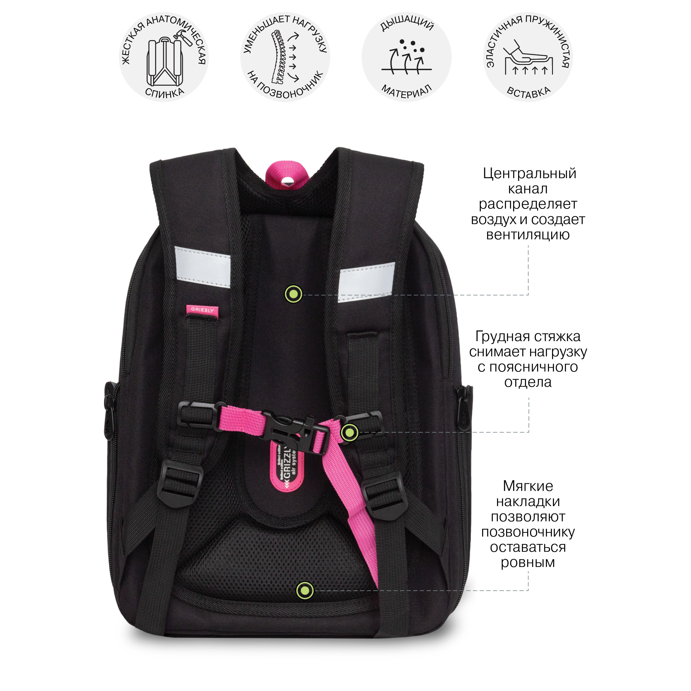 Ранец Grizzly для девочки - фото 11