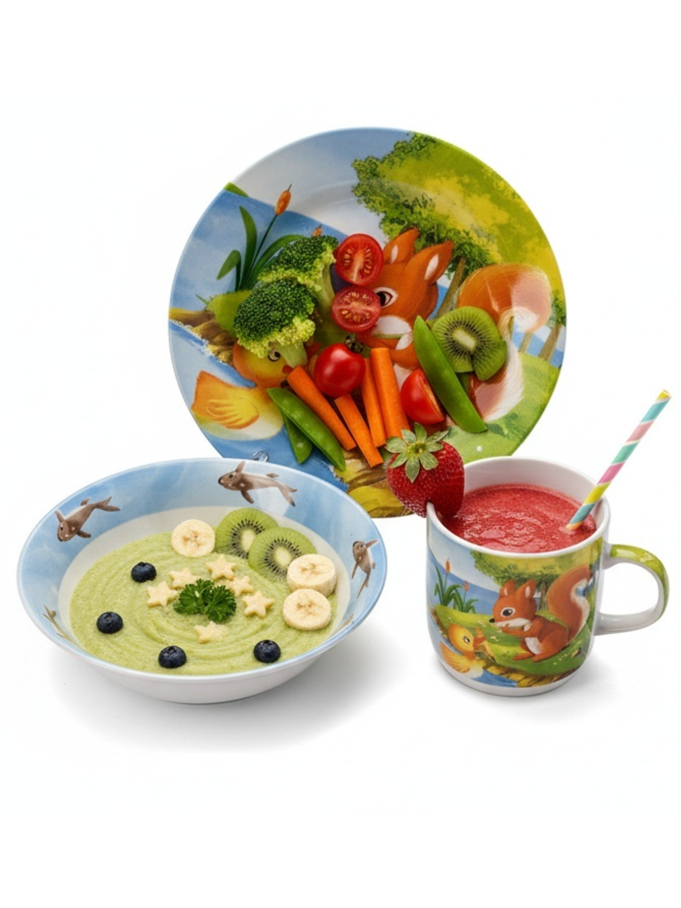 Набор детской посуды Daniks C489 Белочка и утка - фото 2