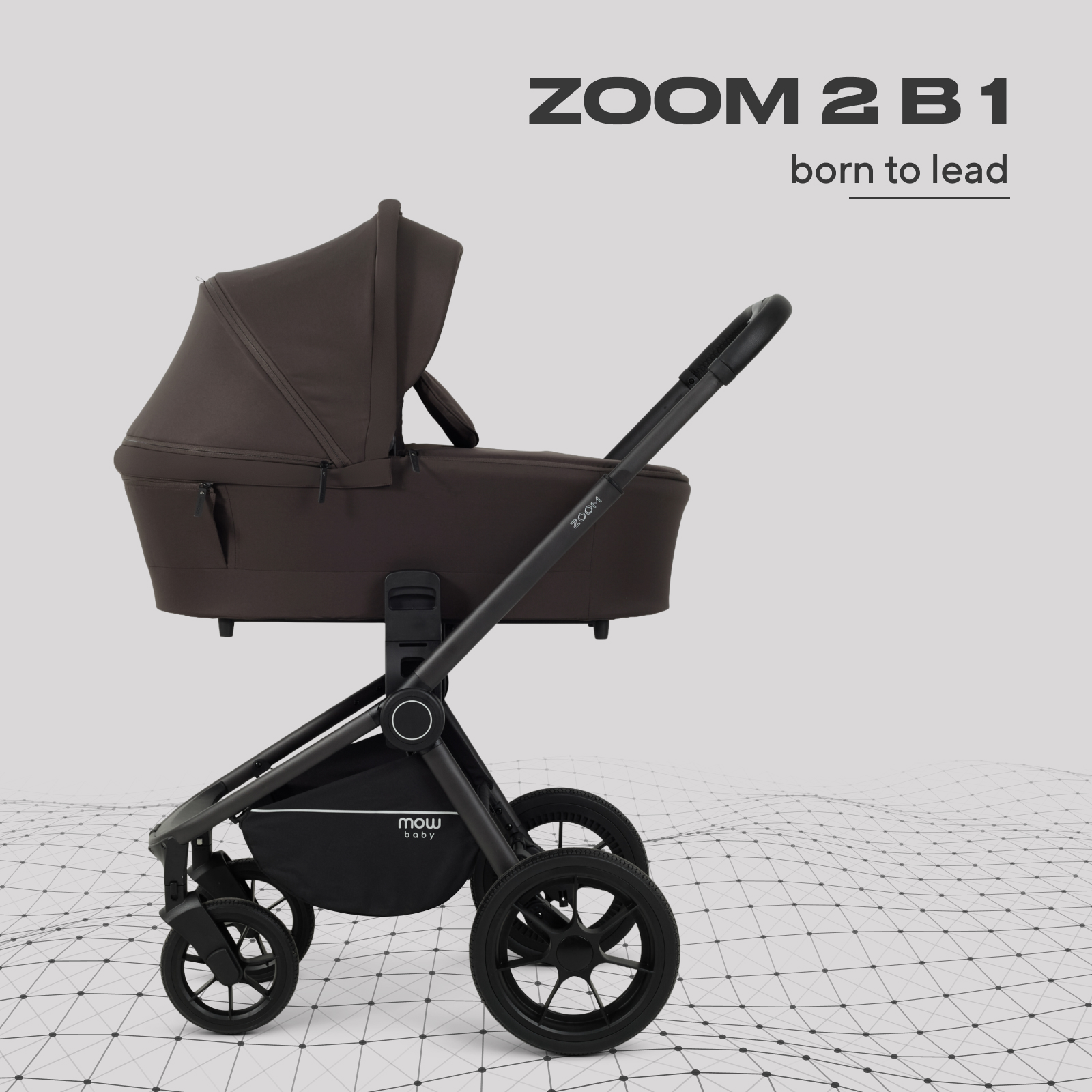 Коляска 2в1 MOWbaby Zoom коричневый - фото 1
