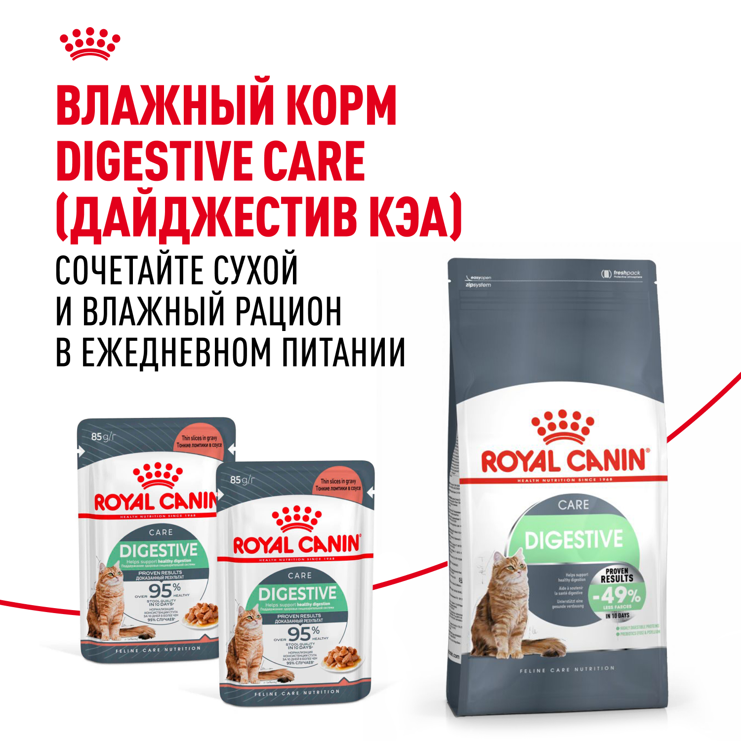 Корм сухой для кошек ROYAL CANIN 10кг Digestive care для поддержания здоровья пищеварительной системы - фото 10