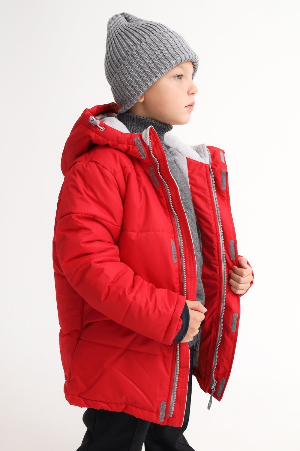 Куртка MINIDINO MDW1-JW031/0Куртка зимняя Горизонт красный - фото 2