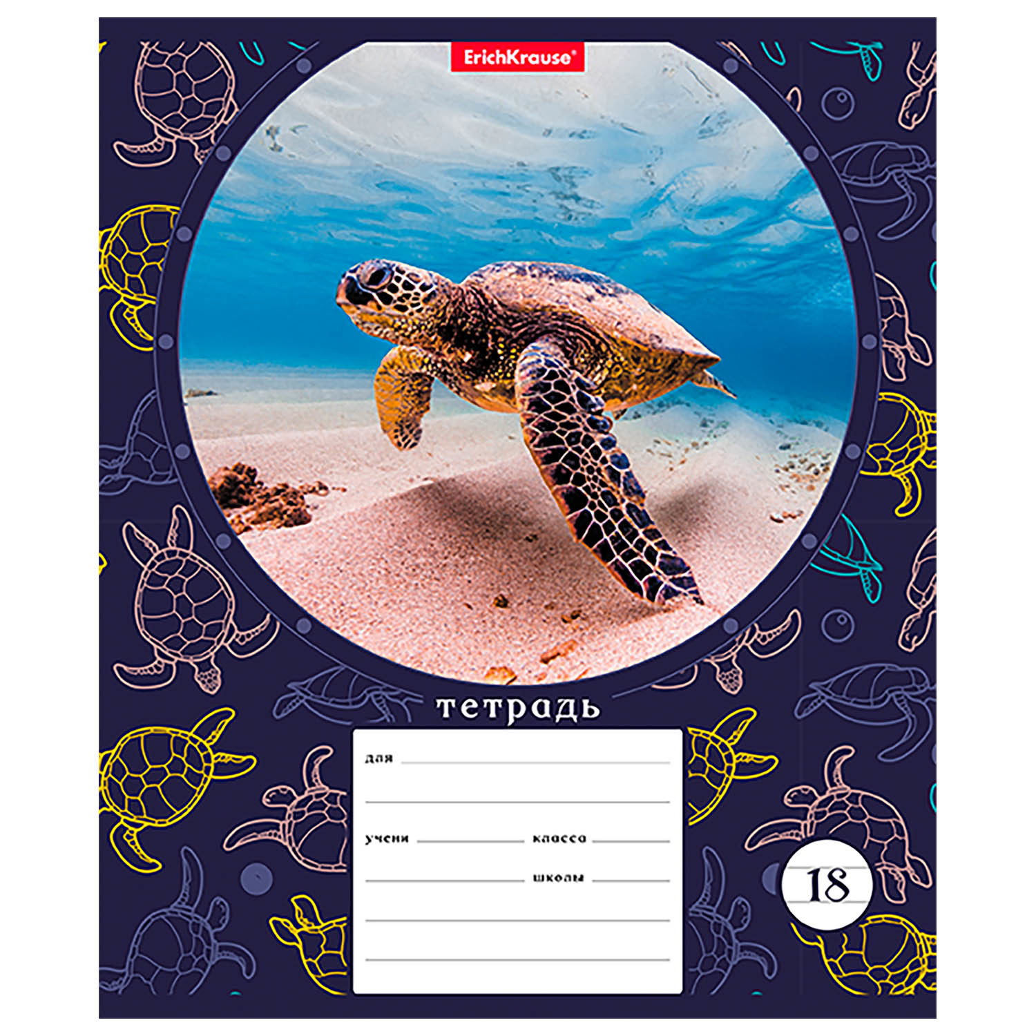 Тетрадь ErichKrause линейка 18 лист. в ассортименте - фото 5