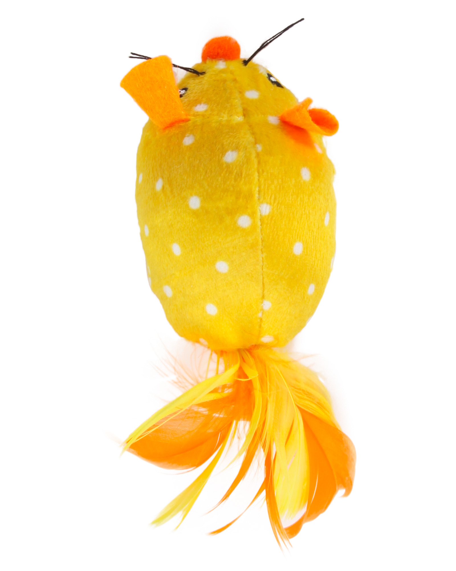 Игрушка для кошек Barbaks Мышь Одуван с перьями и кошачьей мятой 14см - фото 5