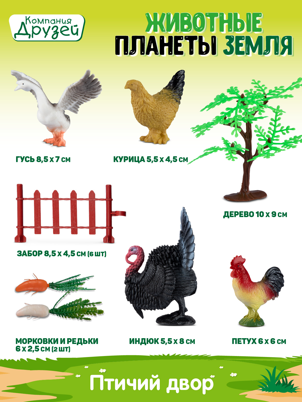 Игровой набор DARWIN Животные Птичий двор 5шт - фото 2