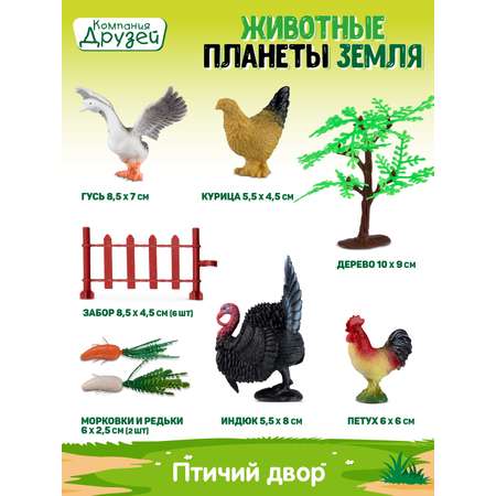 Игровой набор DARWIN Животные Птичий двор 5шт