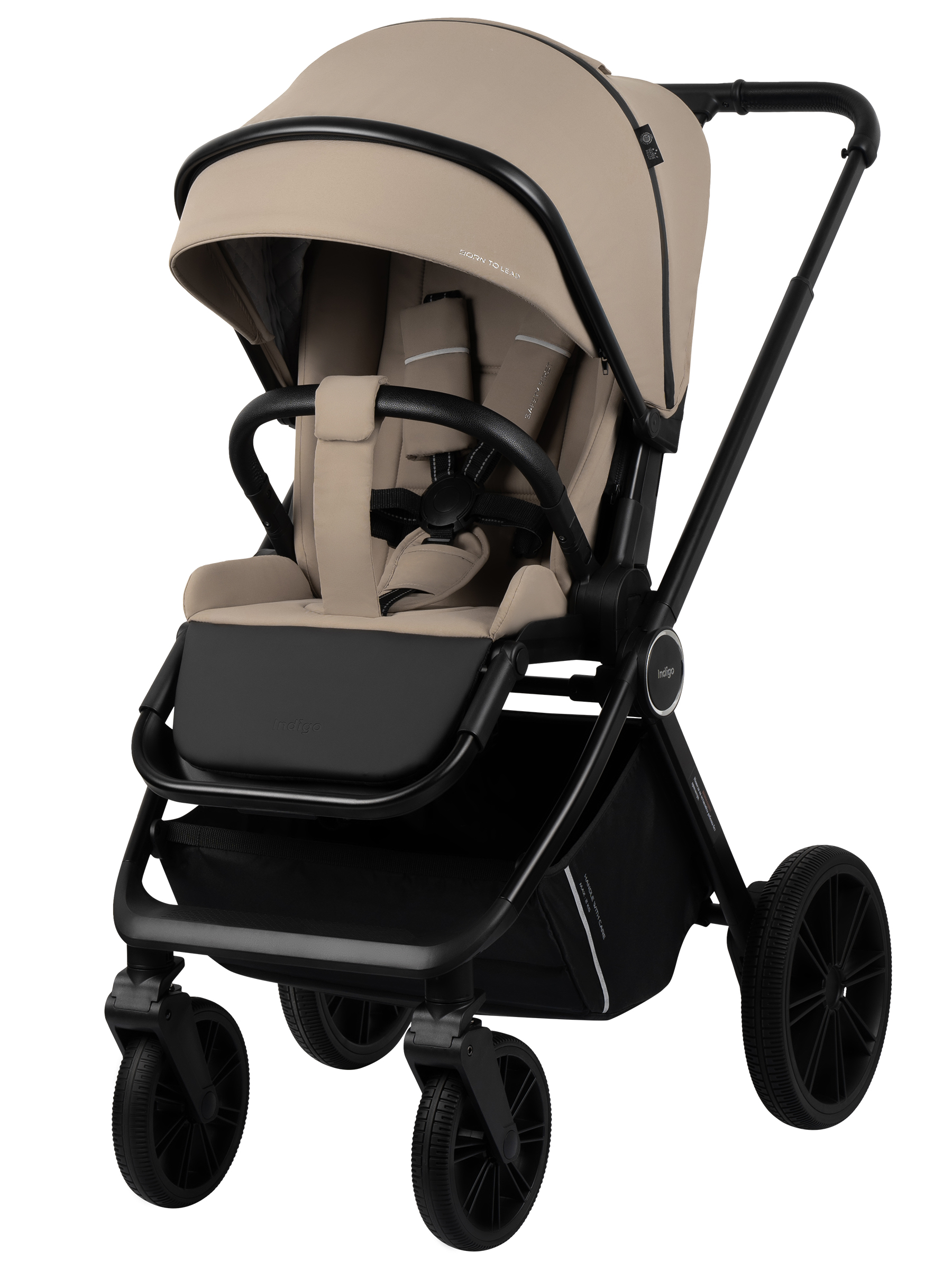Коляска 3в1 Indigo Sting бежевый - фото 9
