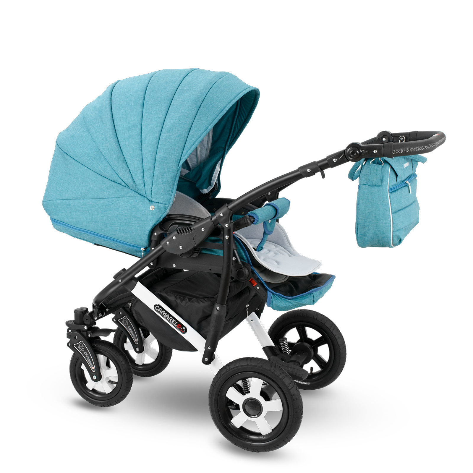 Коляска 3в1 Camarelo бирюзовый - фото 3