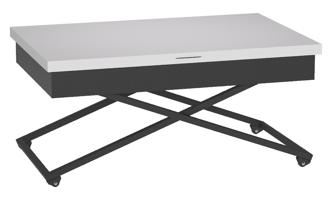 Стол-трансформер КАЛИФОРНИЯ МЕБЕЛЬ Андрэ Loft ЛДСП Белый Черный - фото 2