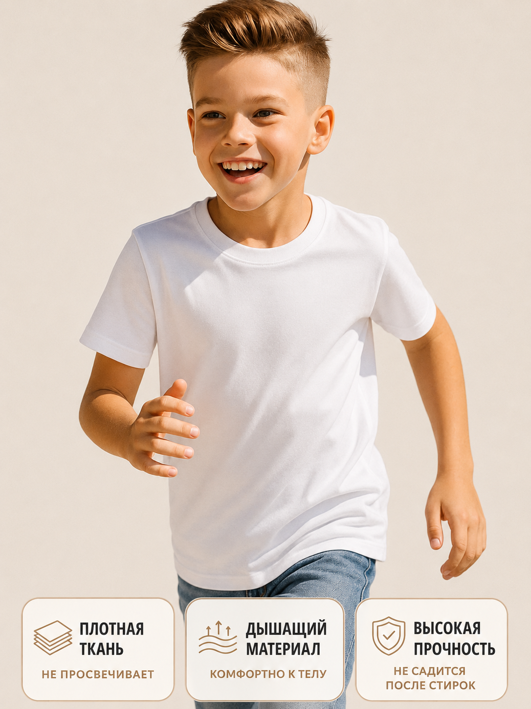 Футболка 2 шт BONITO KIDS Футболка белая 2 шт BK0160N BK0161N 1245N - фото 3