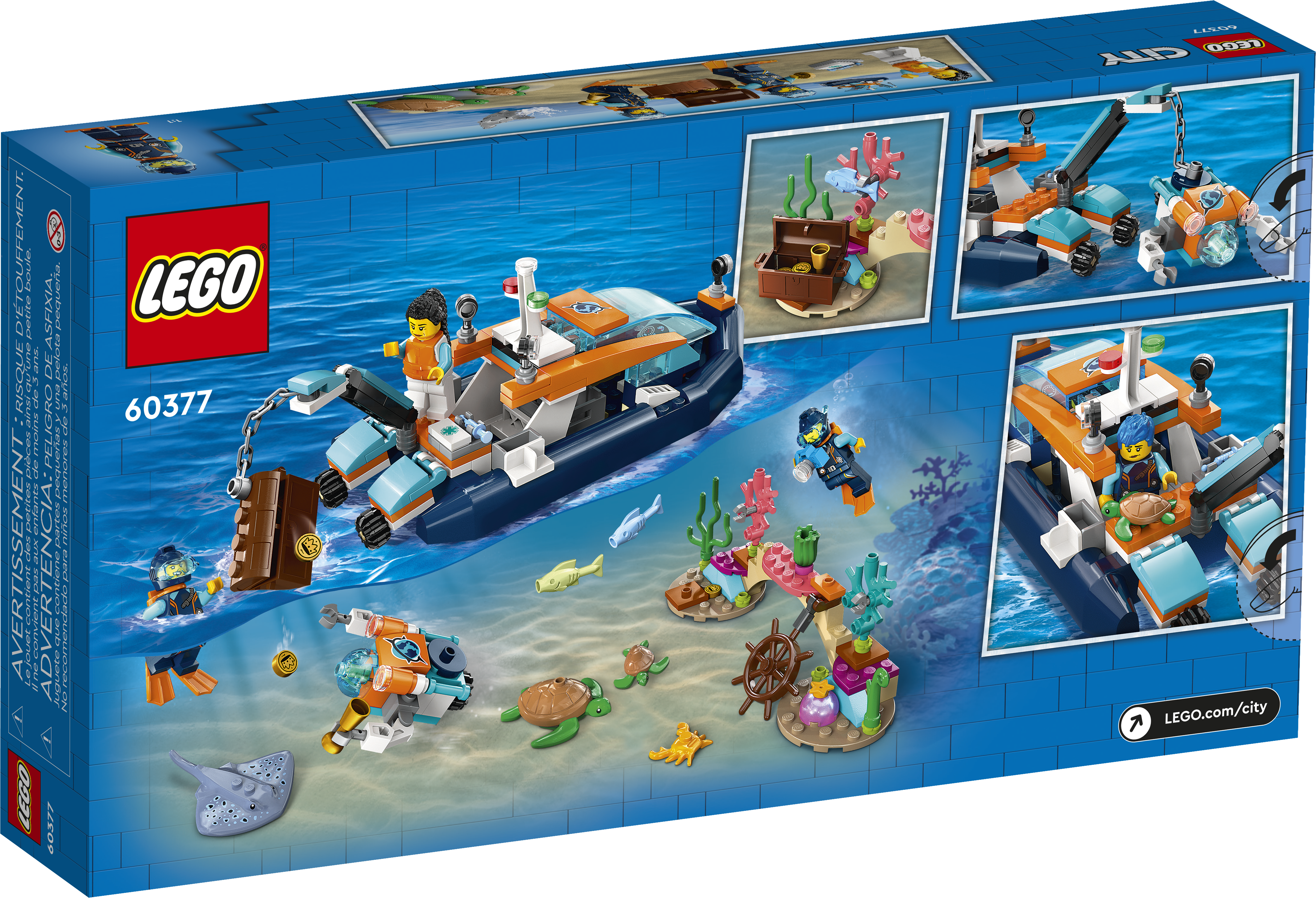 Конструктор LEGO City Explorer Diving Boat 182 дет. - фото 8