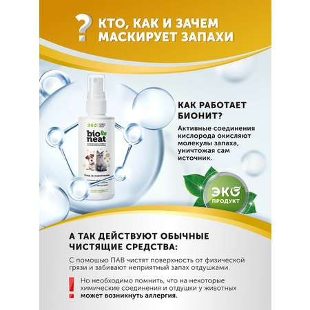 Дезинфицирующее средство Bioneat для обработки и устранения запахов Клетки 500 мл