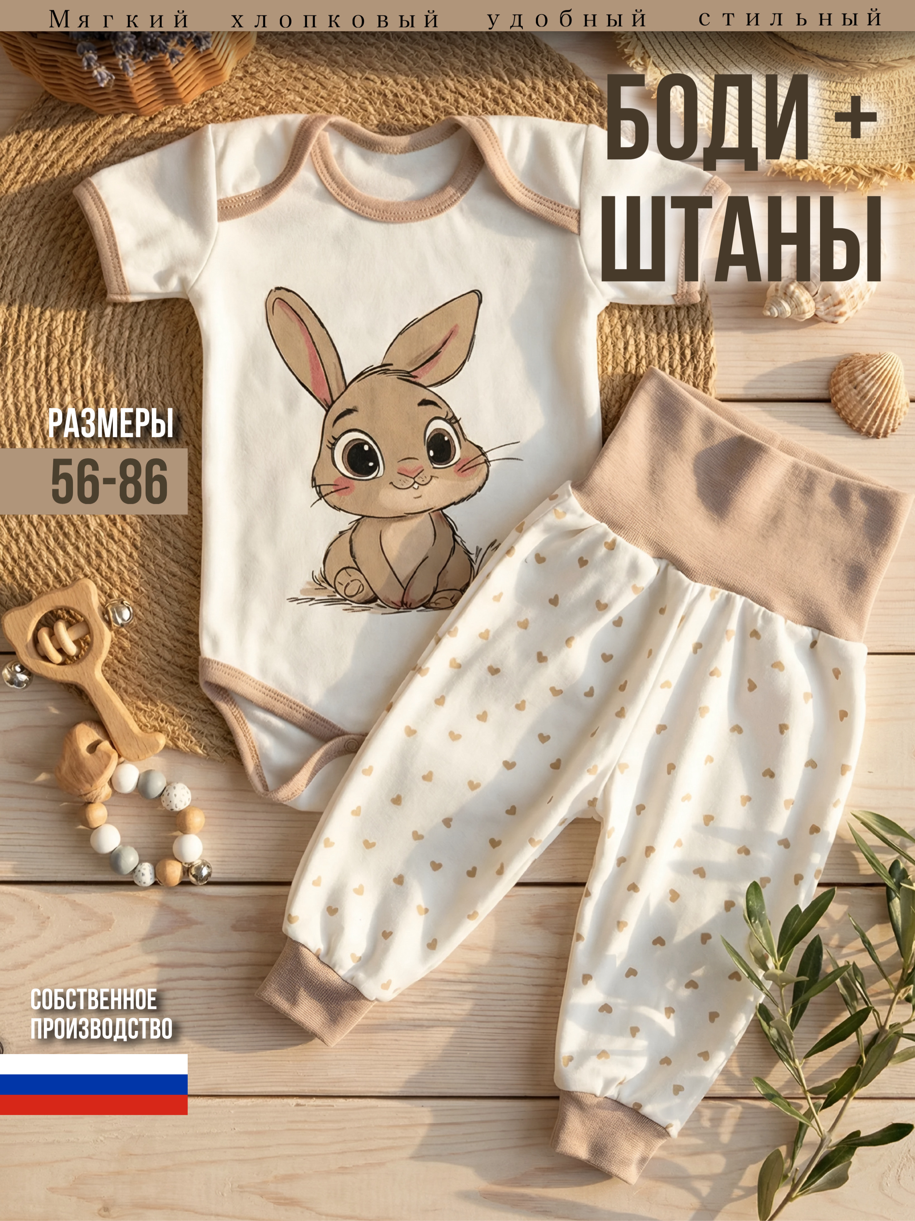 Костюм Дети в цвете ЯСКОМПЛ-004-интерлок-зайчонок - фото 3