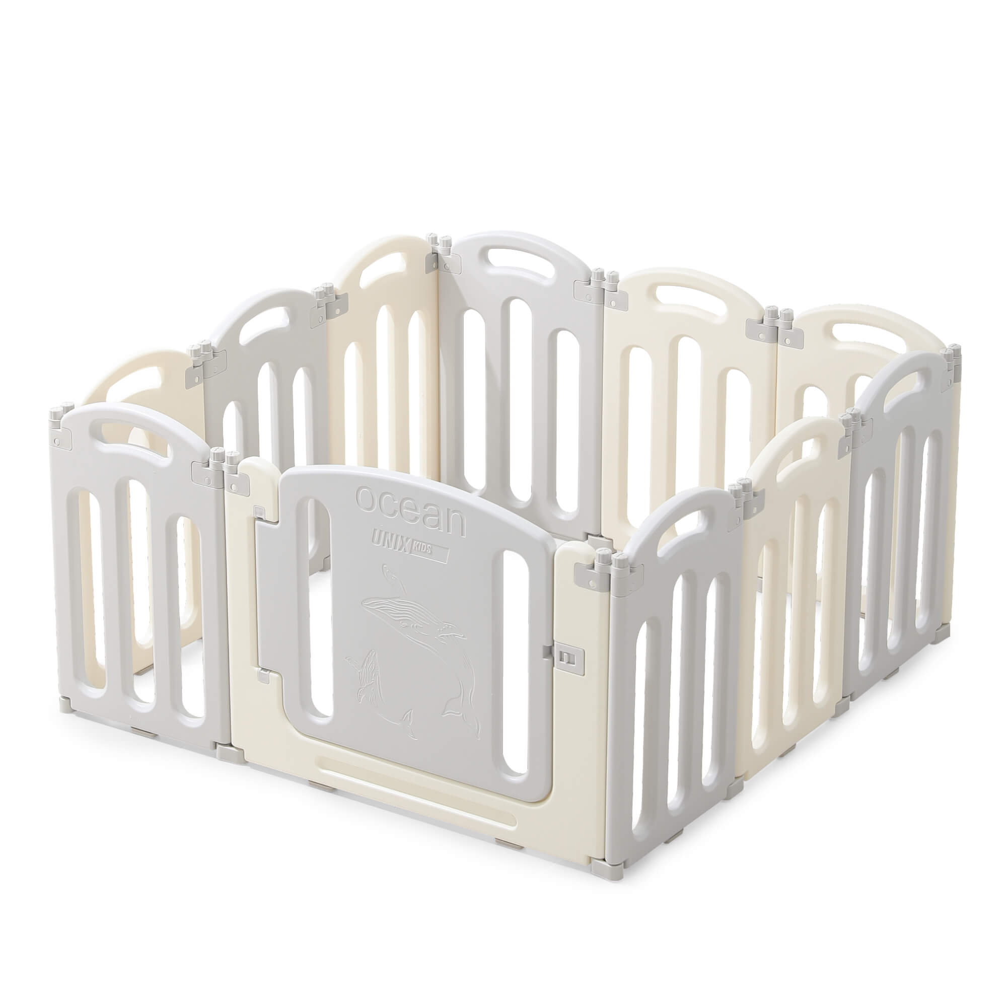 Манеж ширма UNIX Kids Океан/Ocean 114 x 114 см серый POCEAN114SQUAREGY - фото 15