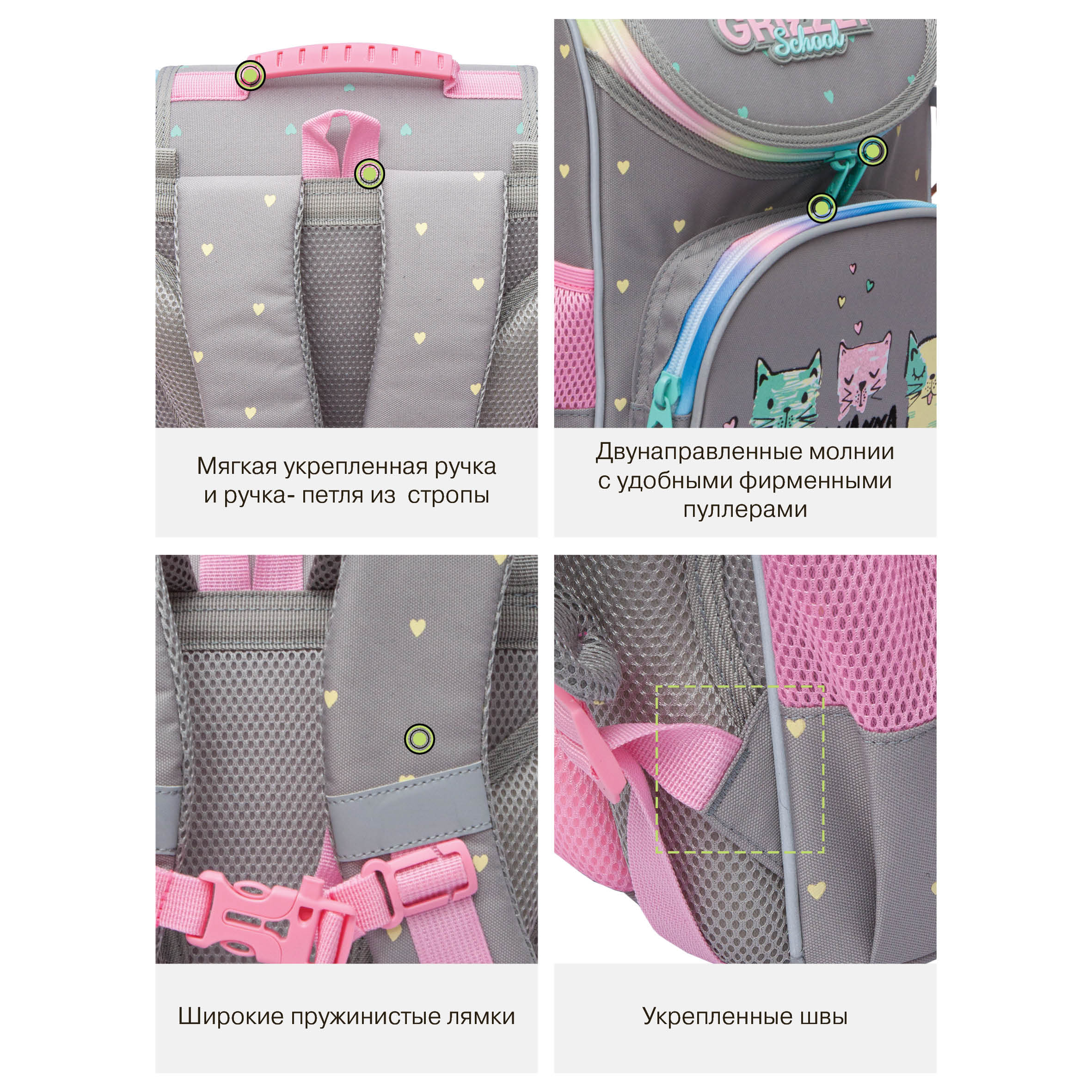 Ранец Grizzly для девочки - фото 11