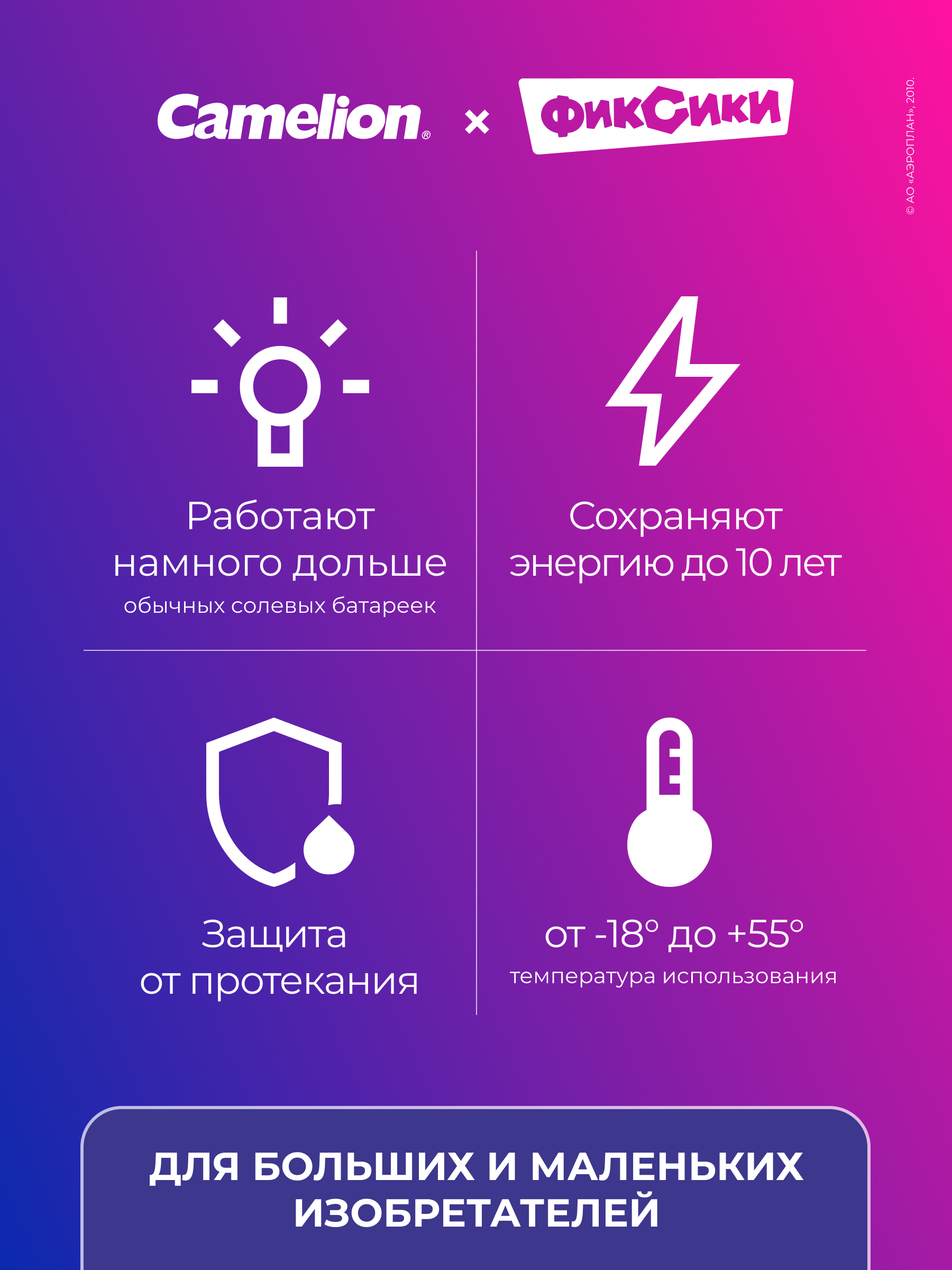 Мизинчиковая батарейка Camelion x Фиксики LR03-BP6Fix - фото 6
